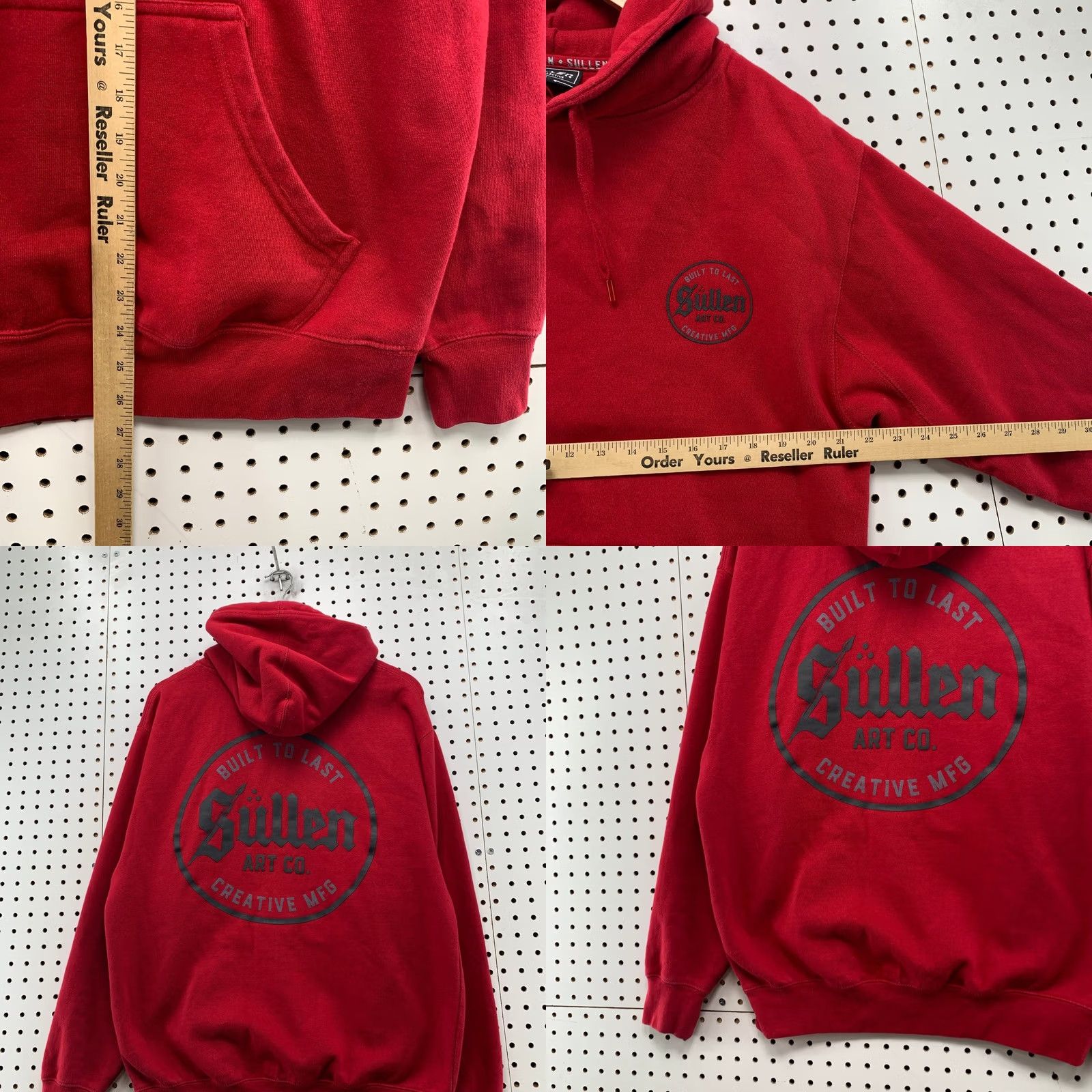 Vintage Sullen Hoodie Sweatshirt Mens Medium Red Art Collective Hooded Pullover Size US M / EU 48-50 / 2 - 9 Thumbnail