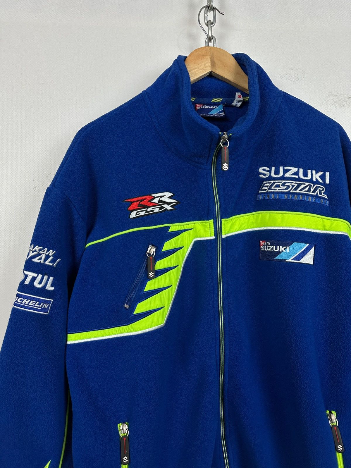 Vintage Vintage Suzuki Ecstar Michelin Racing Zip Fleece Jacket Size US XL / EU 56 / 4 - 8 Thumbnail