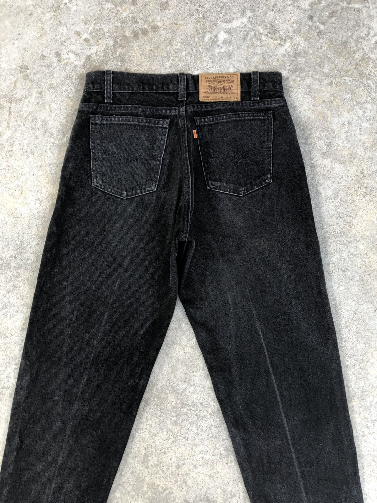Levi's Vintage 90s Levis Orange Tab Baggy Distressed Jeans 550 Size US 31 - 8 Thumbnail
