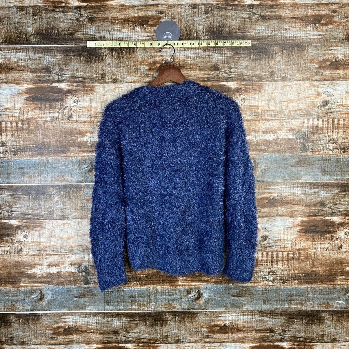 Japanese Brand DL Dirz Blue Fur shaggy Mohair Knitwear #C1057 Size M / US 6-8 / IT 42-44 - 12 Thumbnail