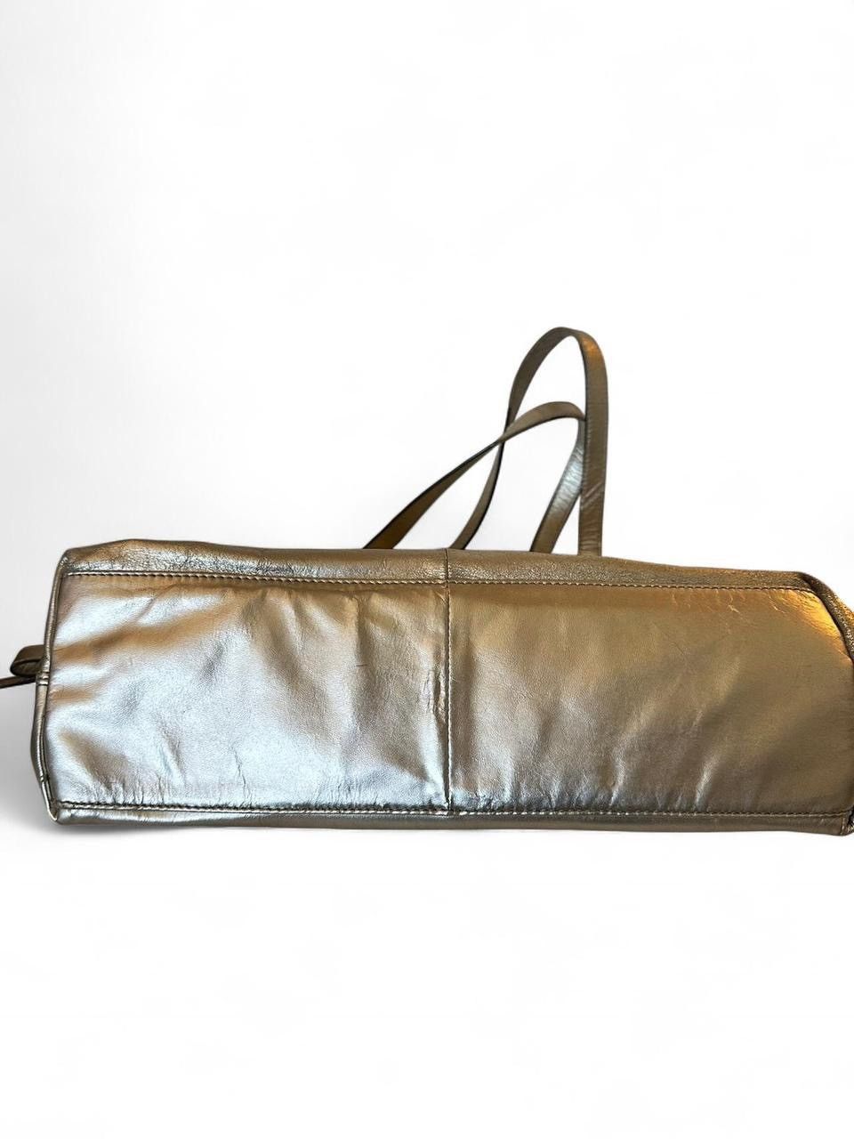 Other B. Makowsky Gold Metallic Leather Shoulder Bag Size ONE SIZE - 3 Thumbnail