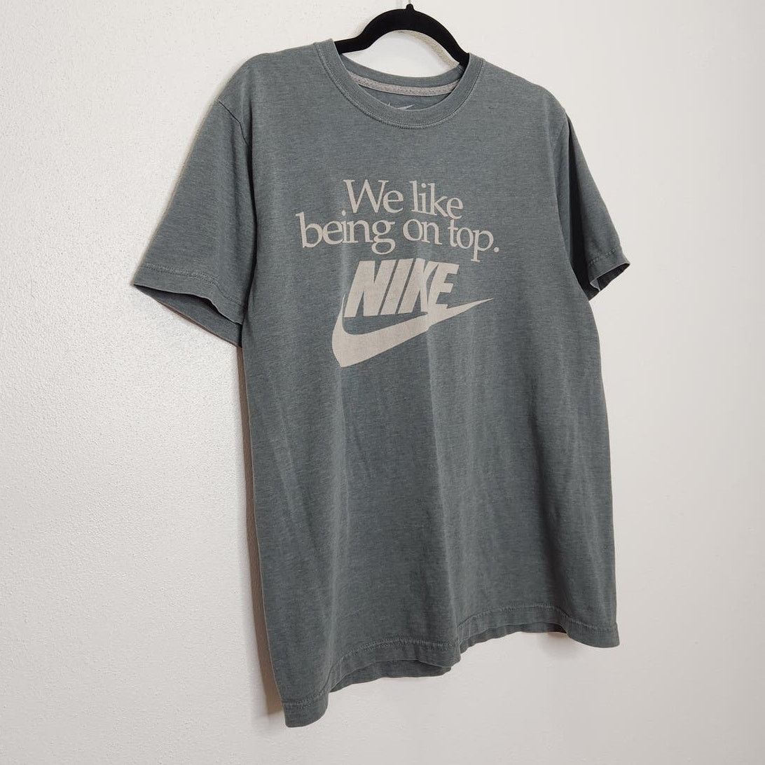 Nike Nike Y2K Shirt Swoosh Obscure Be On Top Large Tshirt Gray Size US L / EU 52-54 / 3 - 2 Thumbnail