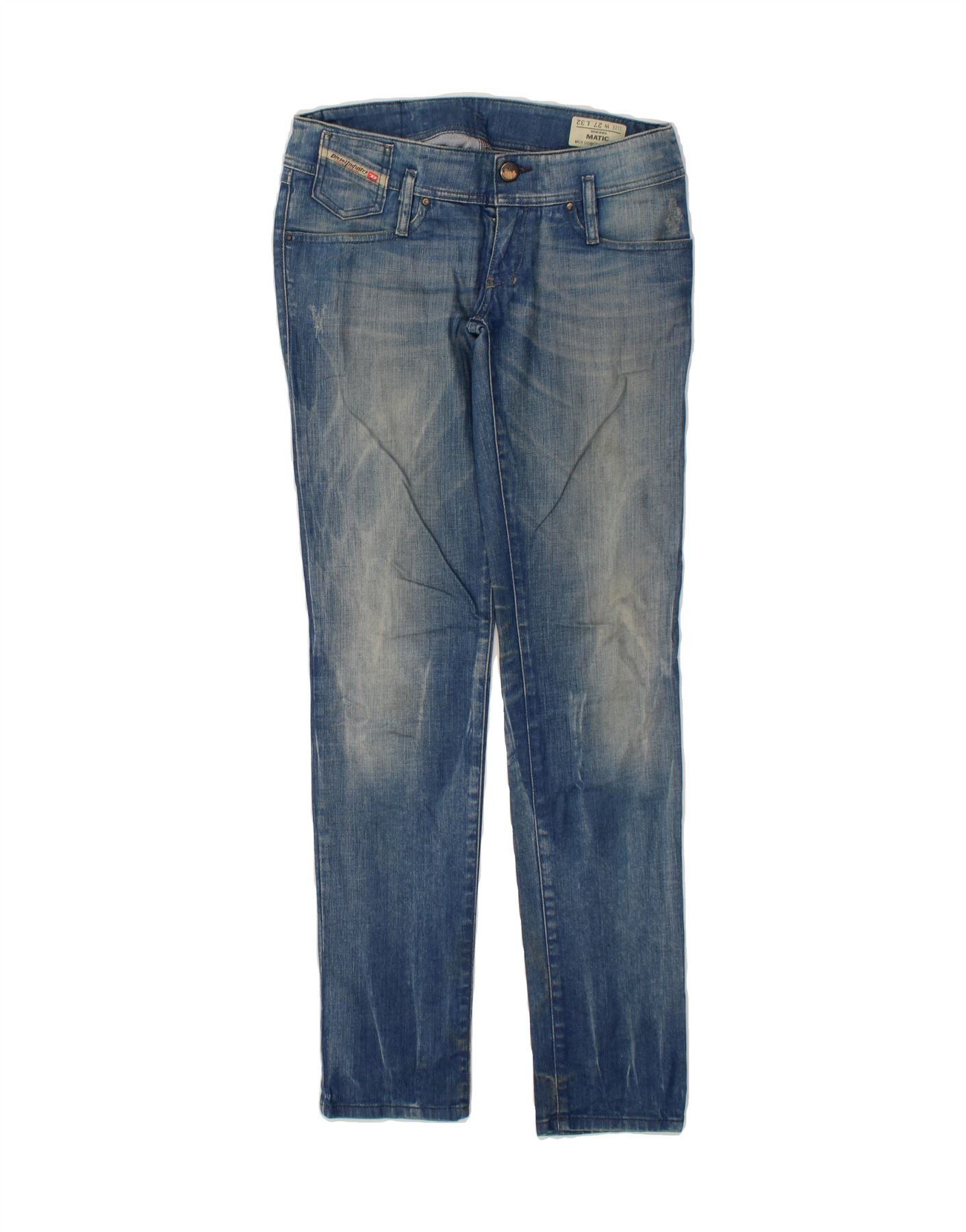 Diesel Womens Matic Slim Jeans W27 L32 Blue Cotton Size 42" / US 20 - 1 Thumbnail