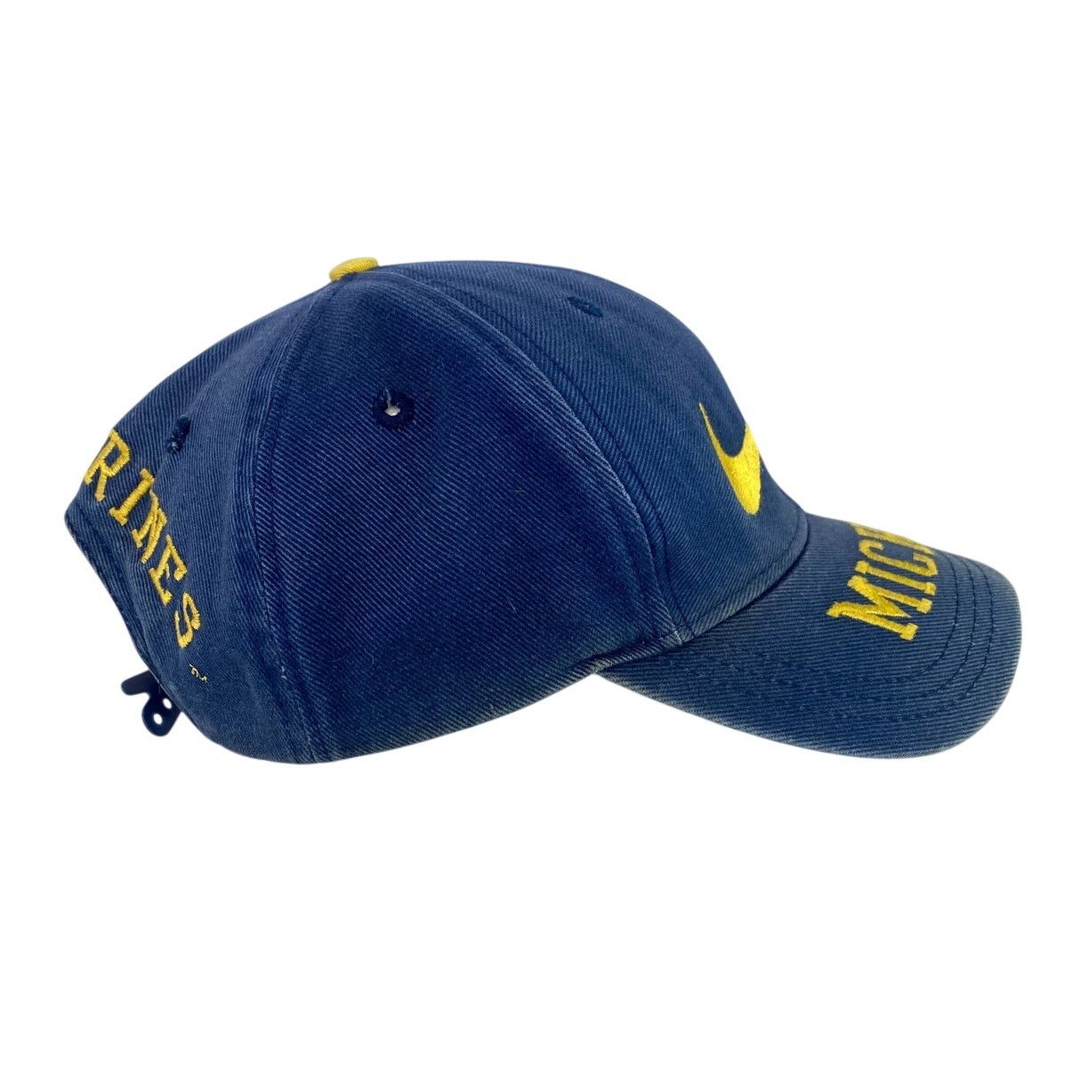 Nike Vtg Nike Michigan Wolverines Swoosh Spellout Snapback Hat Size ONE SIZE - 3 Thumbnail