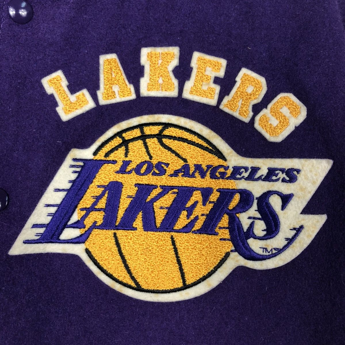 Chalk Line 🔥VINTAGE VARSITY LEATHER JACKET CHALK LINE LAKERS BIG LOGO Size US L / EU 52-54 / 3 - 19 Thumbnail