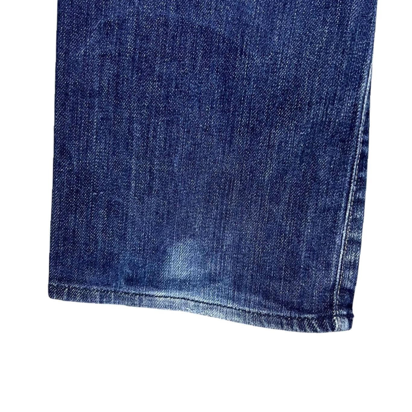 7 For All Mankind 7 FOR ALL MANKIND "Standard" Made In USA Blue Denim Jeans Women 31" Waist 32.5" Inside Leg 32" Leg Width 8" Distressing 90s? Size 31" - 7 Thumbnail