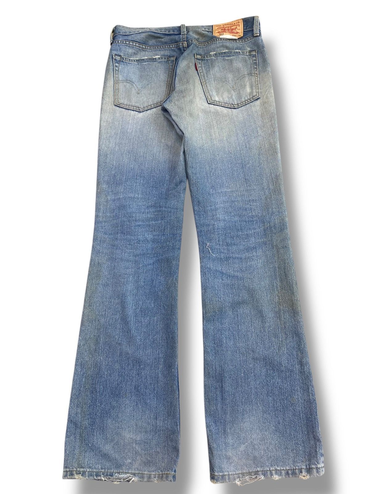 Levi's Vintage Levi’s Ripped Faded Wash Style Flare Jeans Size US 32 / EU 48 - 3 Thumbnail