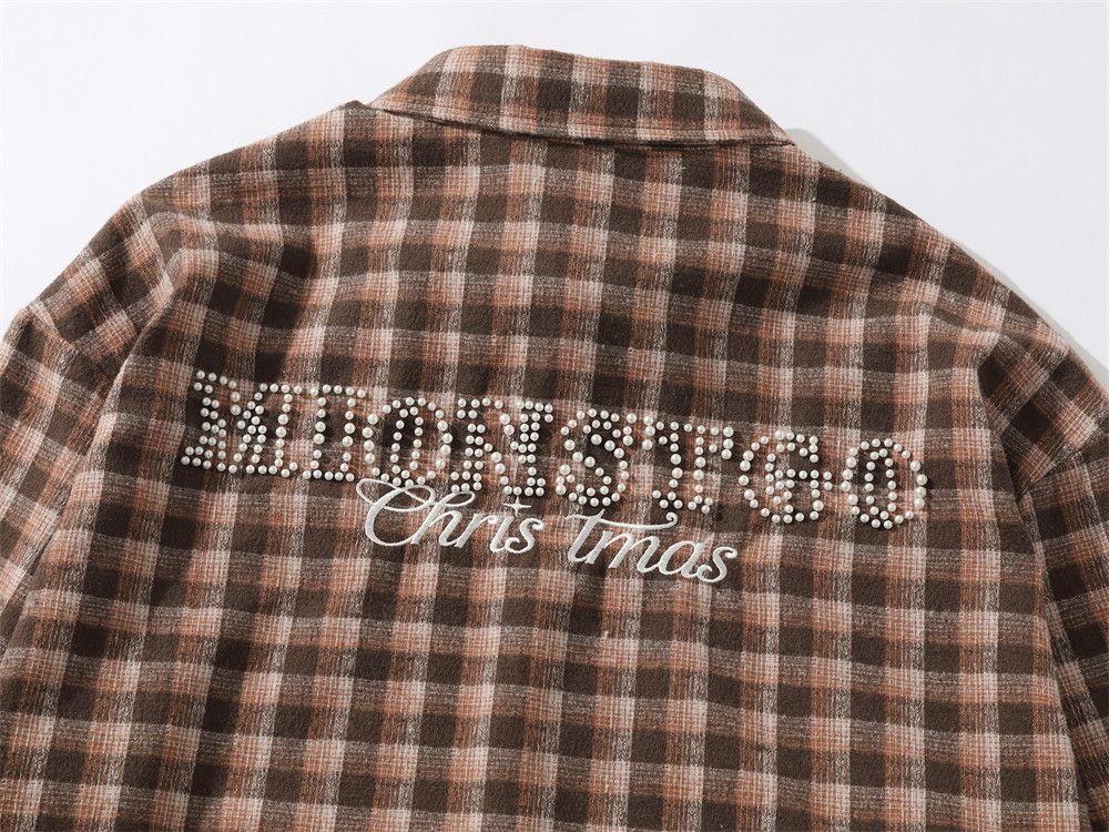 Vintage Men's loose casual retro plaid long-sleeved shirt Size US M / EU 48-50 / 2 - 5 Thumbnail