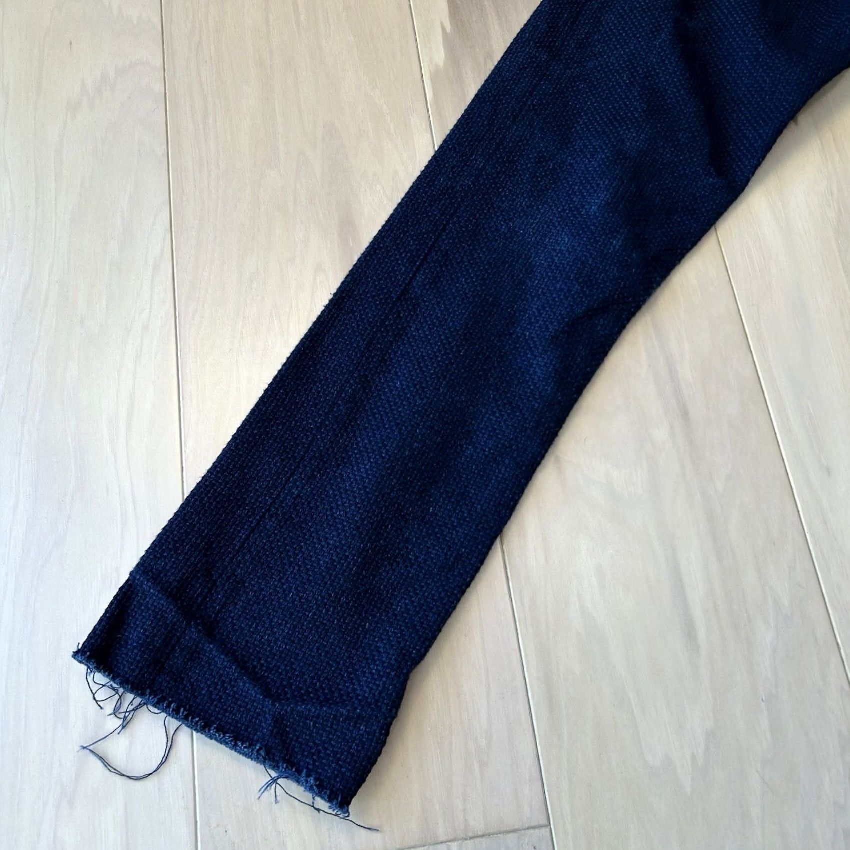 Gustin Gustin #341 Indigo Monster Sashiko 5 Pocket Pants Men 29 Blue Cotton Jean Style Straight Regular 5-Pocket Logo Button Vintage No N/A Size US 29 - 2 Thumbnail