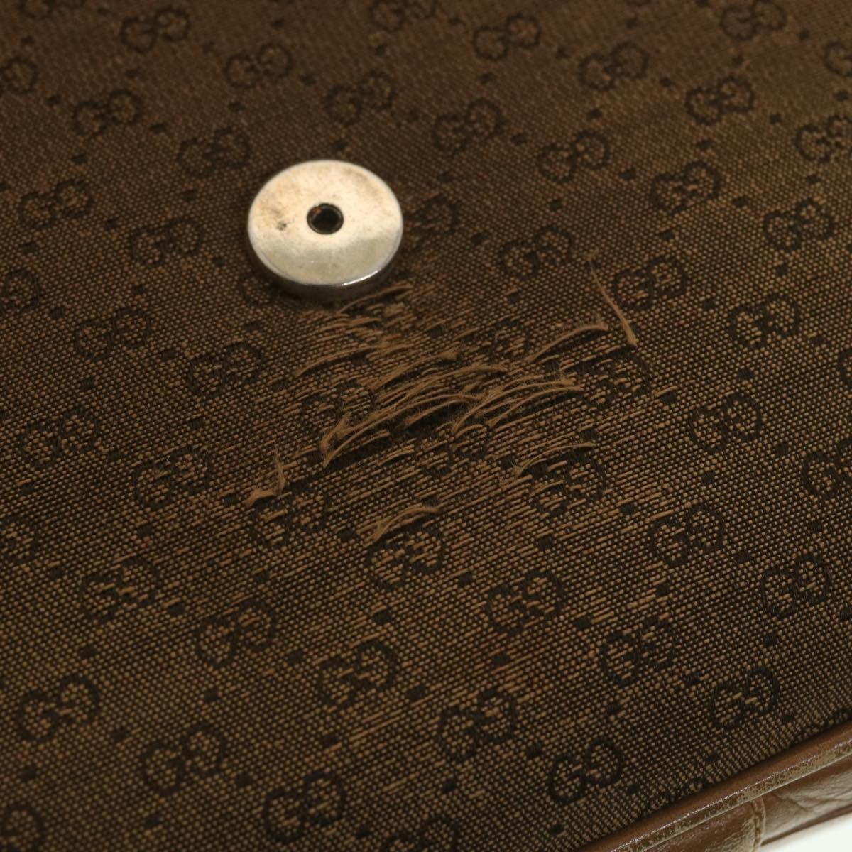 Gucci GUCCI Micro GG Canvas Shoulder Bag Beige Brown Size ONE SIZE - 10 Thumbnail