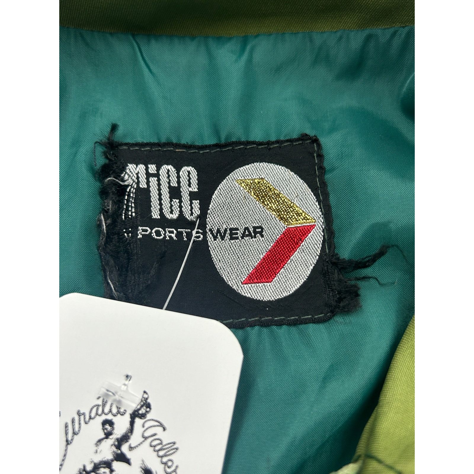 Vintage Vintage 80s Rice Sports Wear Sage Green Collared Jacket L Size US L / EU 52-54 / 3 - 3 Thumbnail