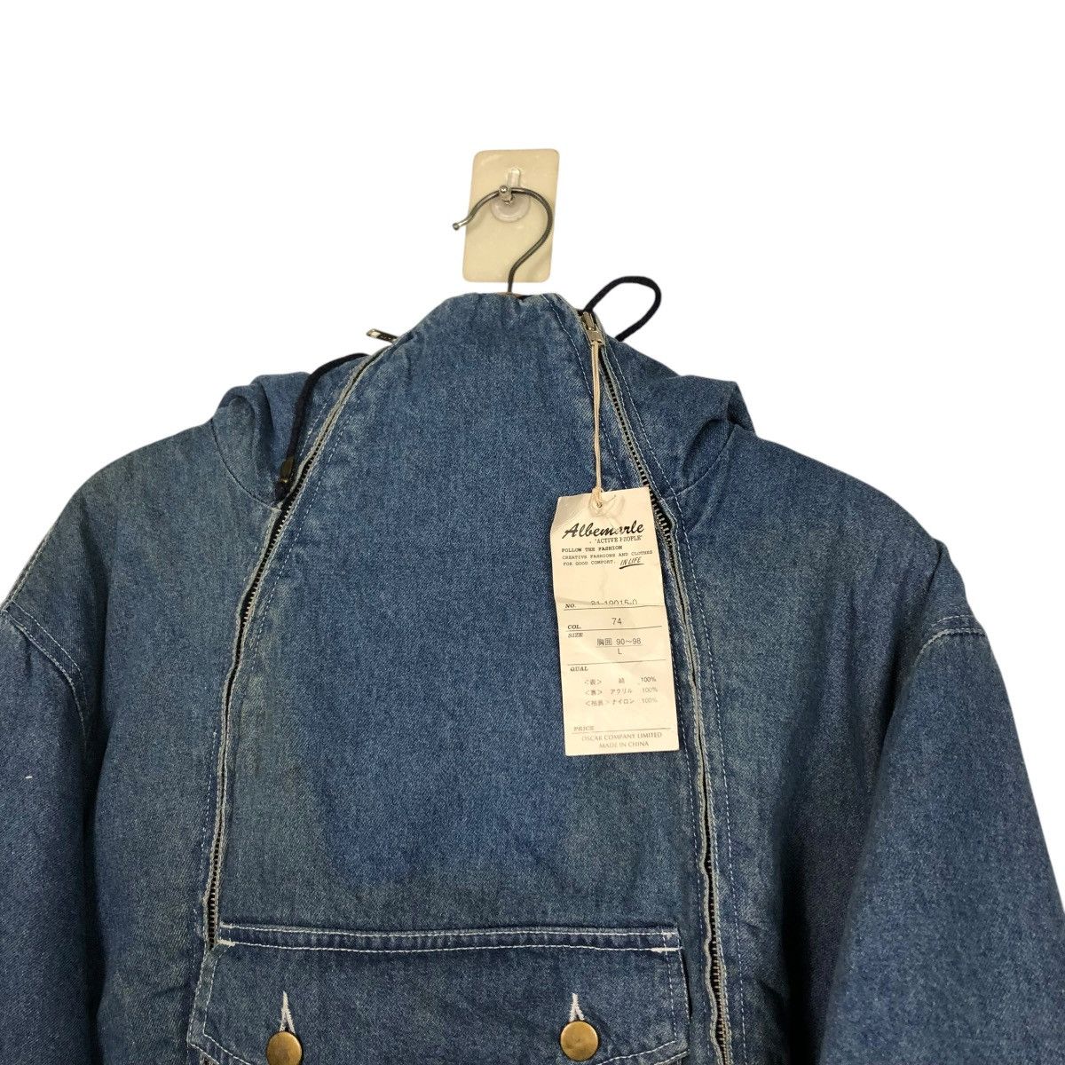 Japanese Brand 🔥 DENIM BOMBER JACKET BONDAGE DESIGN ALBEMARLE ISSEY MIYAKE Size US L / EU 52-54 / 3 - 14 Thumbnail