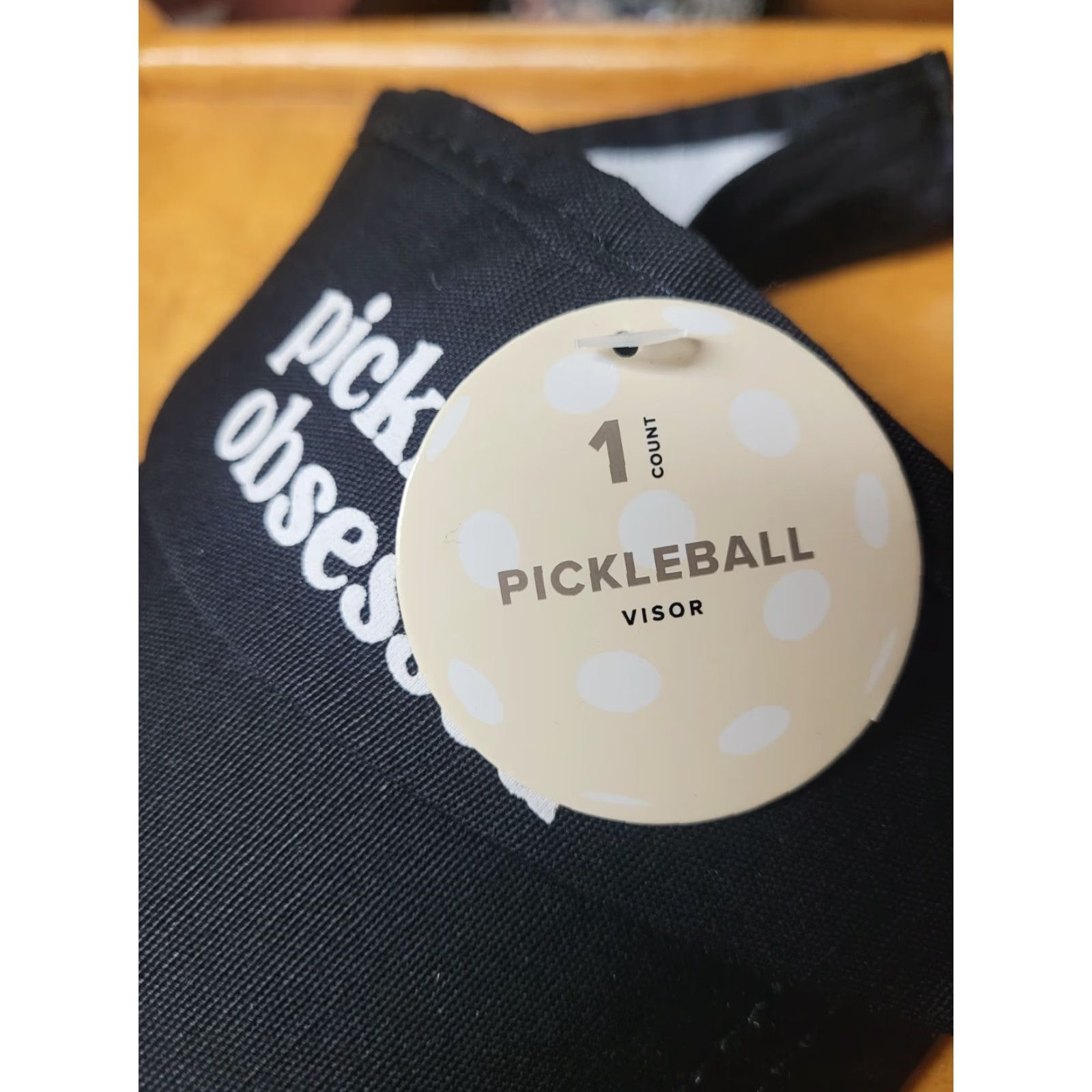 Bally Womens Visor Hat Pickleball Obsessed Black Adjustable New Cap Size ONE SIZE - 3 Thumbnail