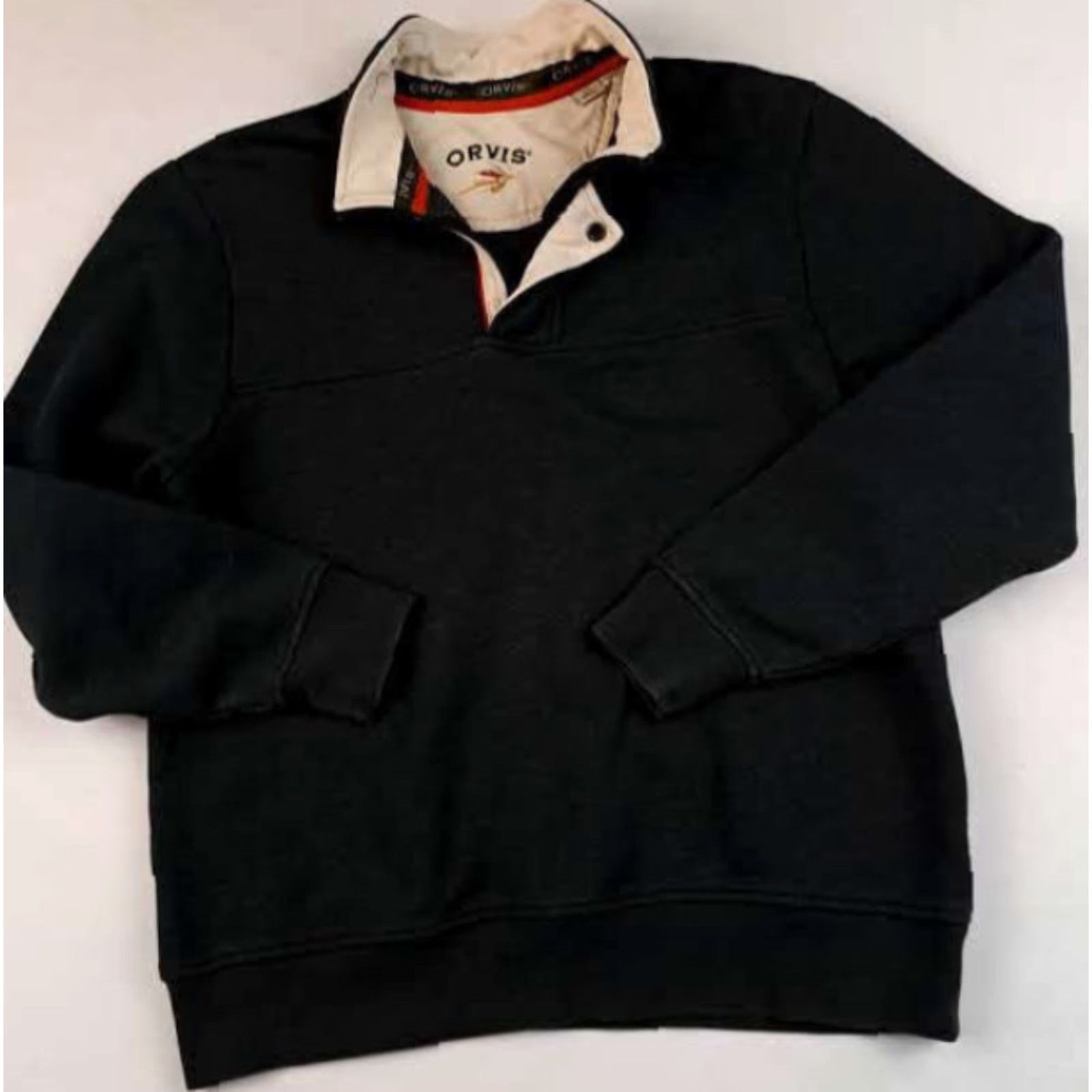 Orvis Orvis Sweatshirt Shirt Dark Grey 80%cotton 20%polyester L Men Outdoor Button Pullover Regular Size T14 Size US L / EU 52-54 / 3 - 2 Thumbnail