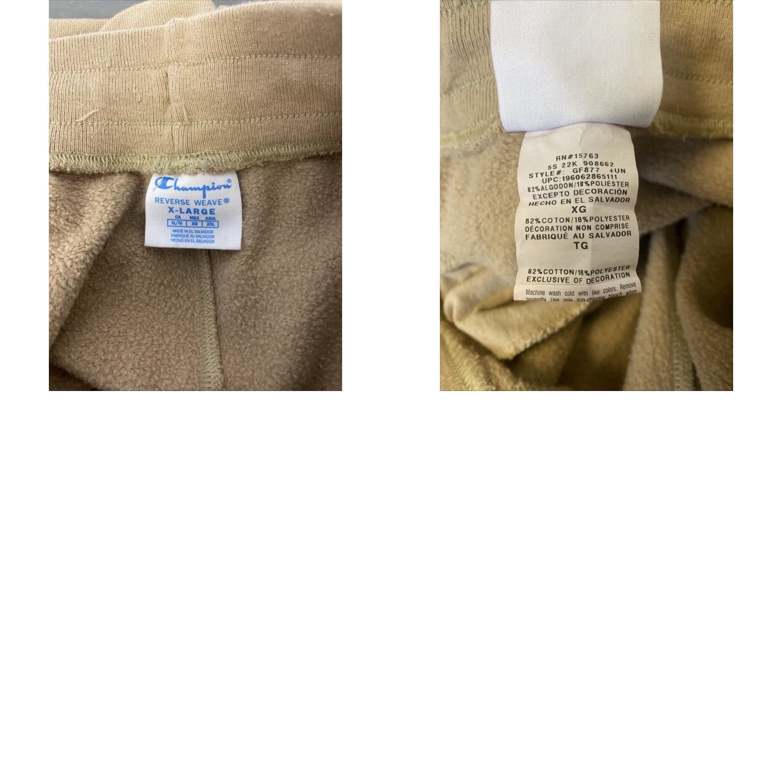 Champion CHAMPION Jogger Sweatpants Men XL Tan Athletic Activewear with Pockets Tie Drawstring Tailored Tapered Leg Mens XL Tan Joggers 157-1 Size US 36 / EU 52 - 8 Thumbnail
