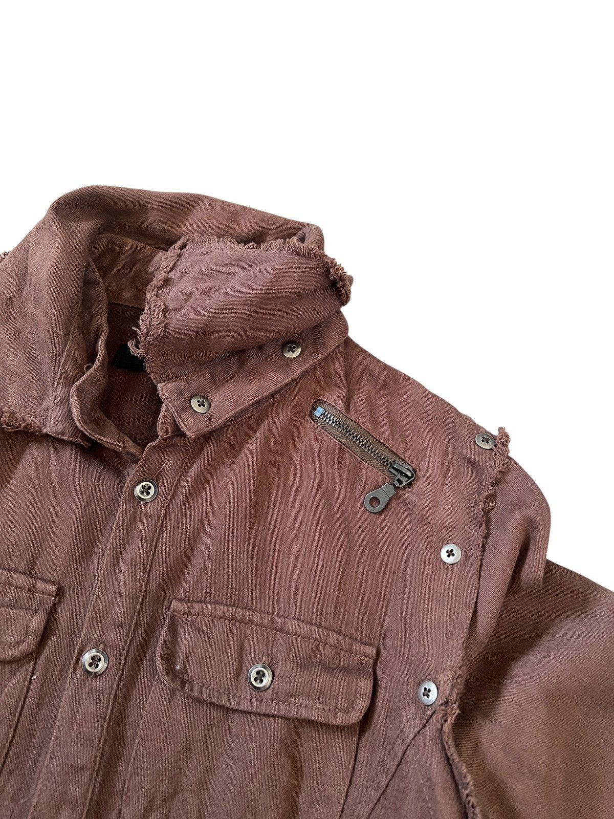 14th Addiction × GOSTAR DE FUGA × Japanese Brand Fuga Detached Lace-Up Button Shirt Jacket Size US XS / EU 42 / 0 - 12 Thumbnail