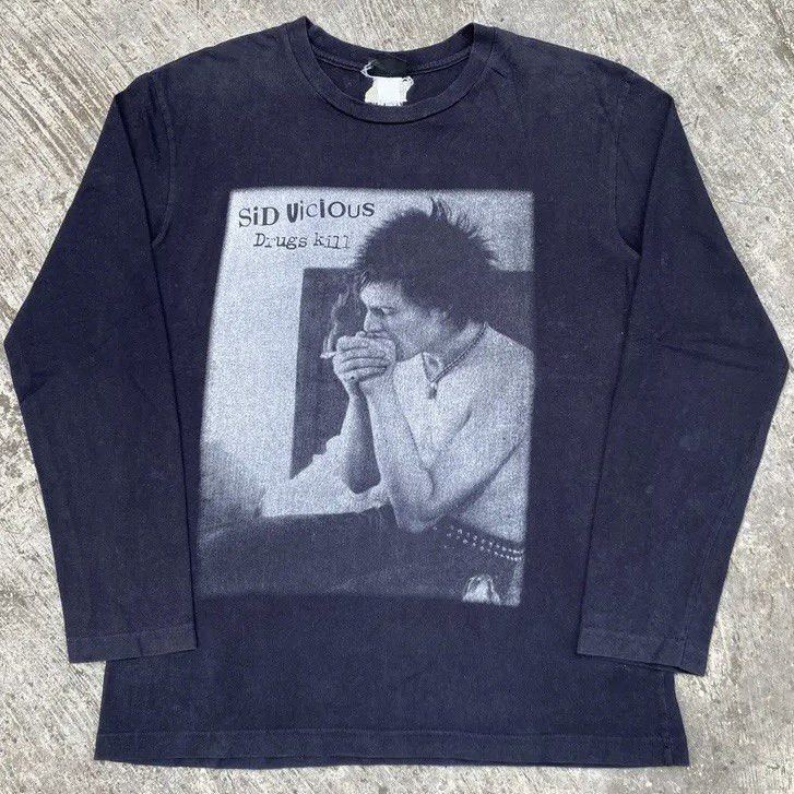 Vintage Vintage Drugs Kill Sid Vicious Sex Pistols Band Tee Size US L / EU 52-54 / 3 - 5 Thumbnail