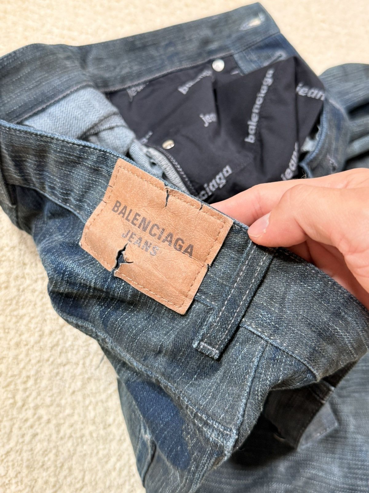 Balenciaga Balenciaga Baggy Finish Feuillage camo brown Denim Jeans Size US 30 / EU 46 - 3 Thumbnail