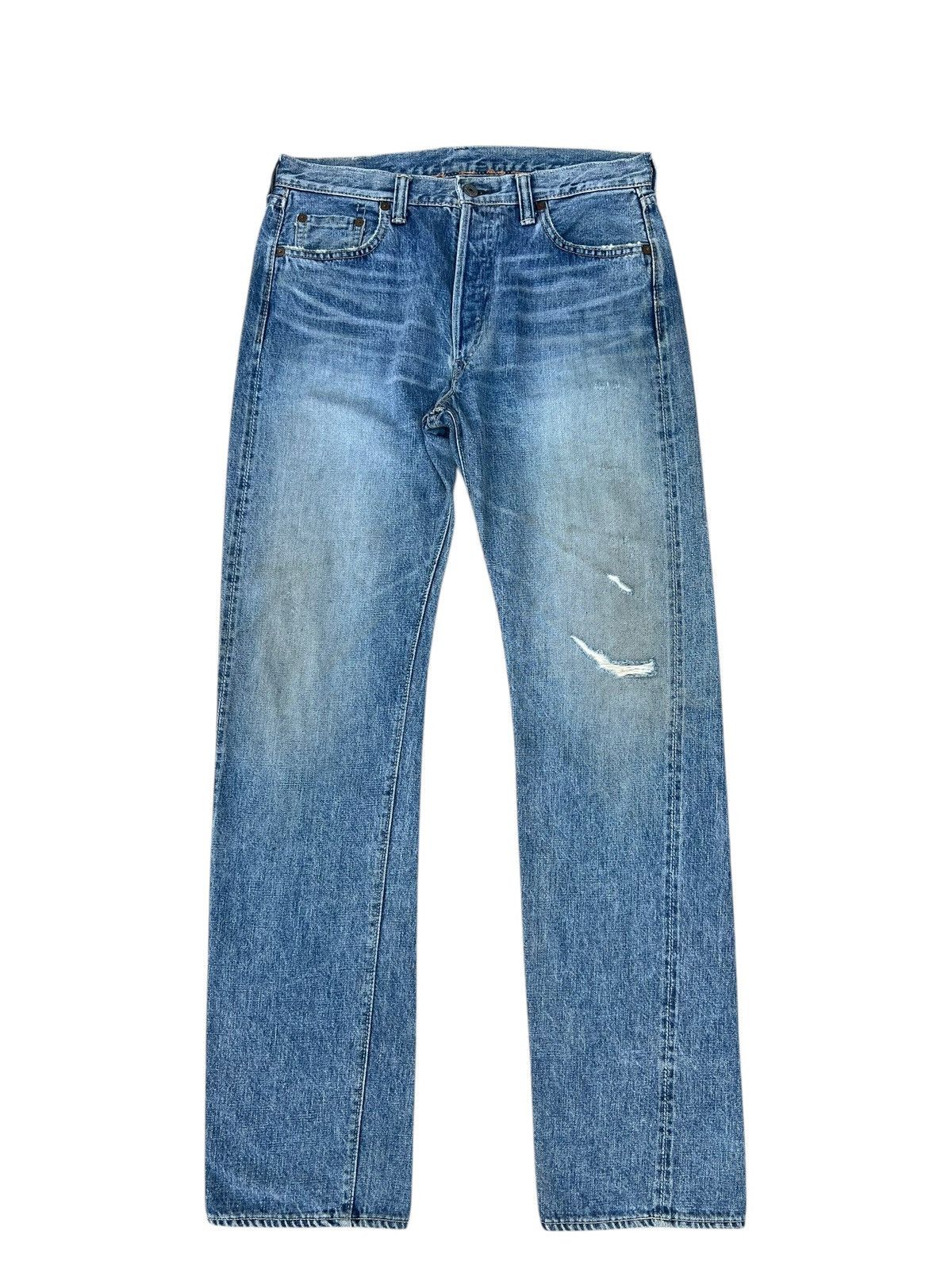 Vintage Full Count Japan Distressed Mud Denim Selvedge Jeans