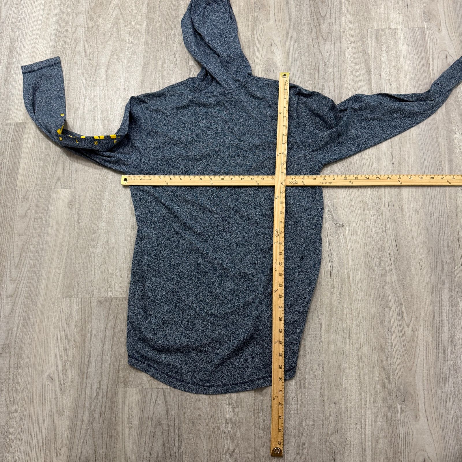 Nike Nike Michigan Wolverines Hooded Shirt Medium Gray Yellow Size US M / EU 48-50 / 2 - 8 Thumbnail