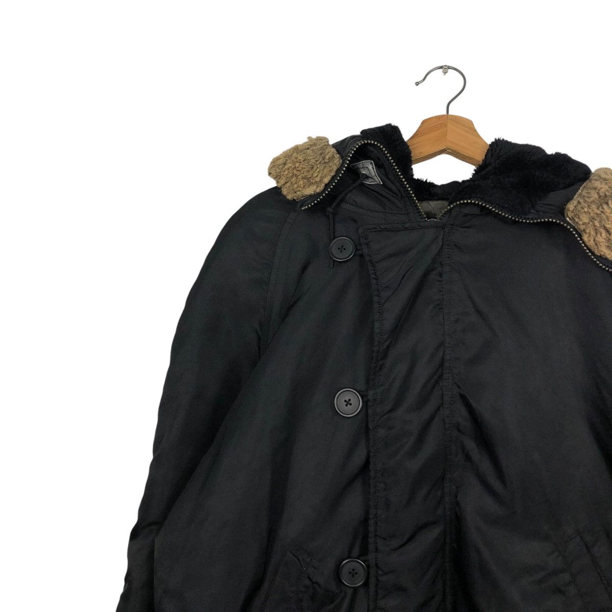 Avirex 🔥VINTAGE BOMBER JACKET AVIREX USA BIG LOGO MINK FUR HOODIE Size US L / EU 52-54 / 3 - 13 Thumbnail