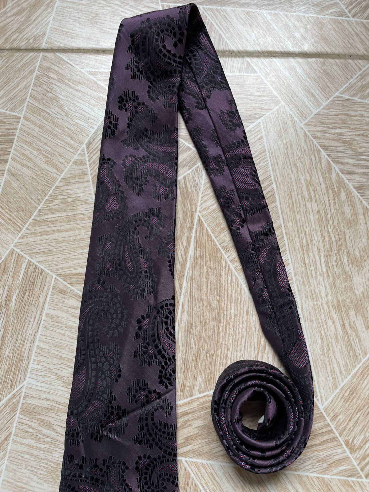 Designer × Lanvin Lanvin Paris Designer Made In France Multi Color Silk Tie Size ONE SIZE - 3 Thumbnail