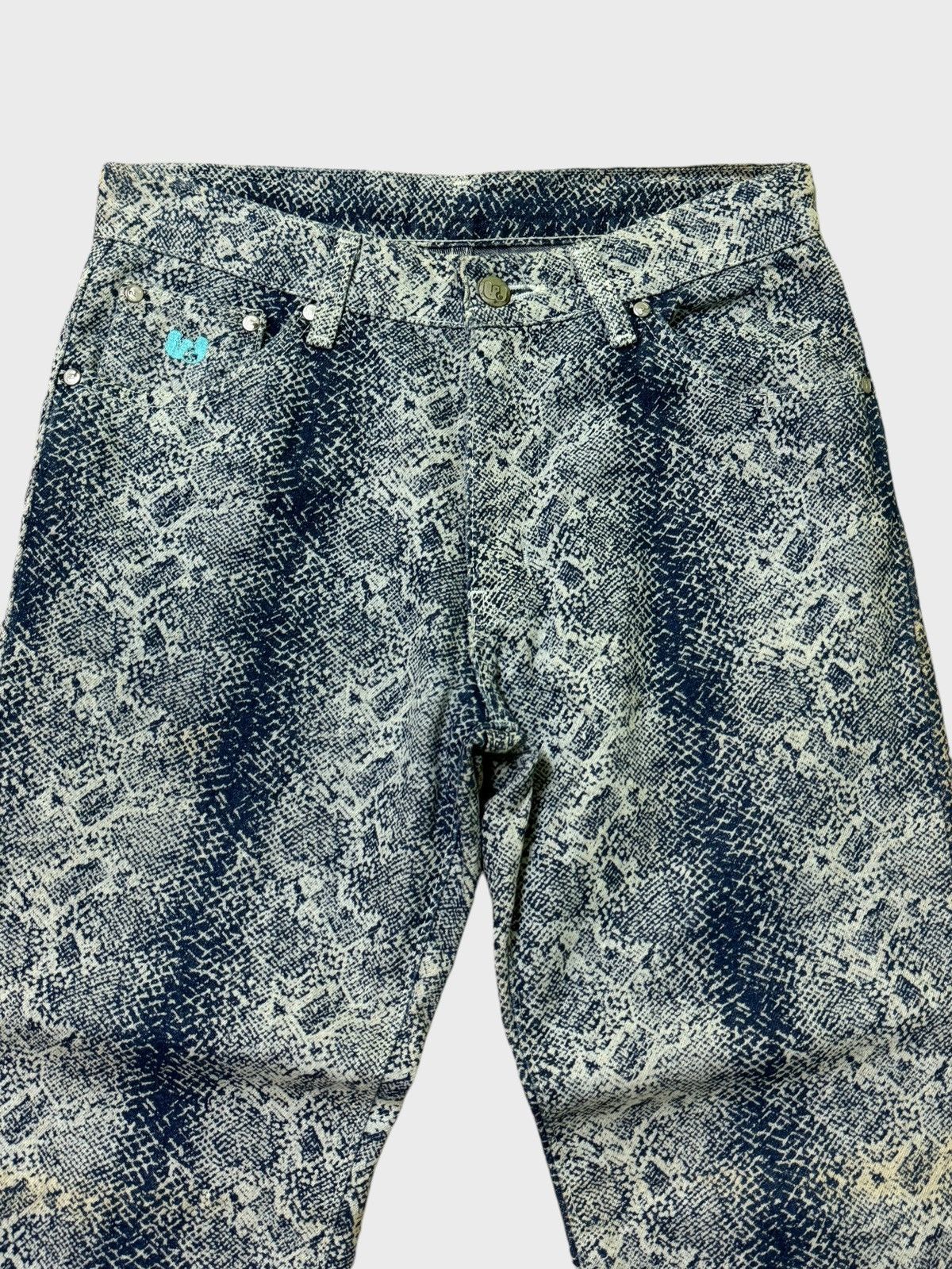 Hysteric Glamour × Japanese Brand × Wrangler Wrangler W-Girl Snake Design Full Print Distressed Pants Size US 27 - 3 Thumbnail