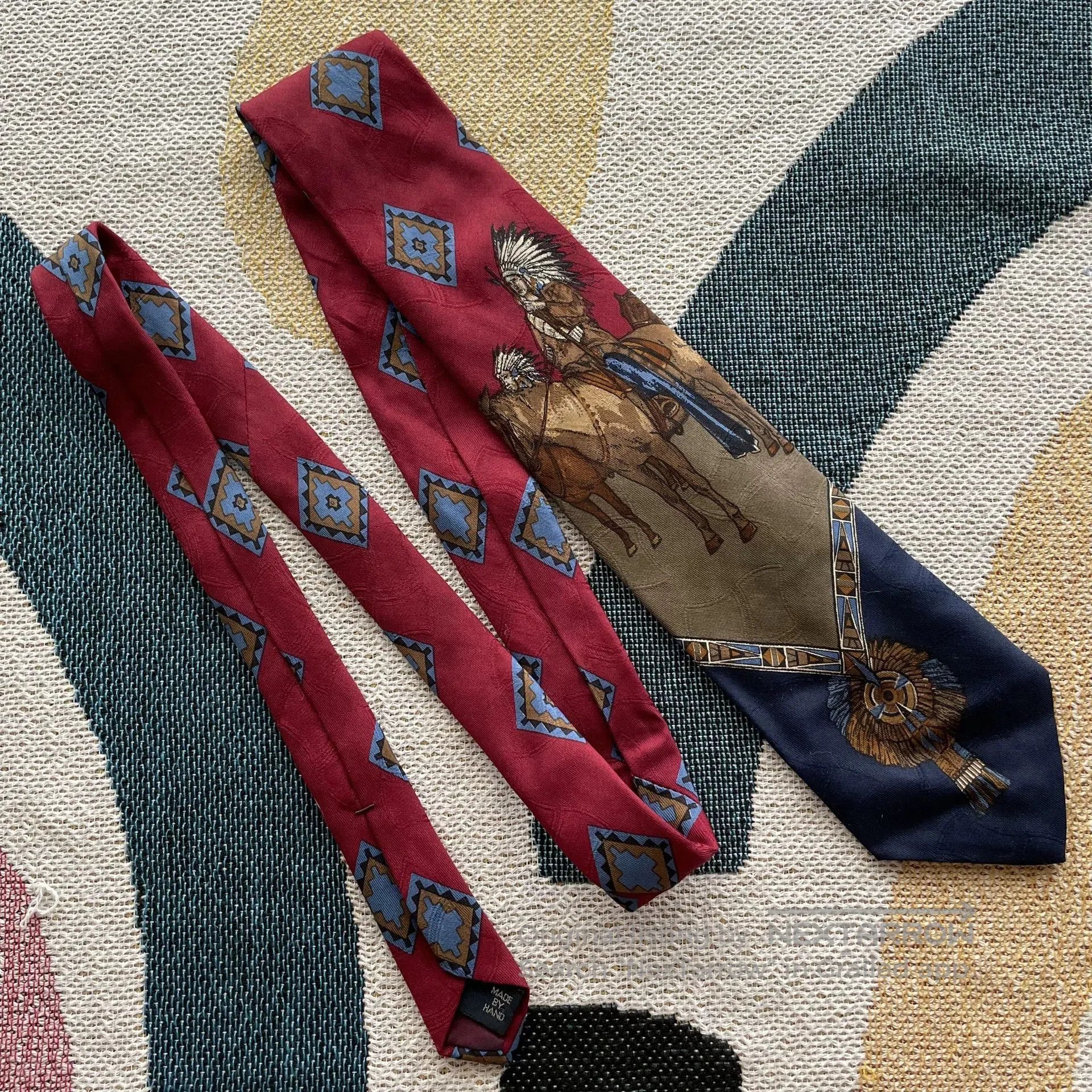 Polo Ralph Lauren Ralph Lauren Indian Chief Silk Tie. Size ONE SIZE - 1 Thumbnail