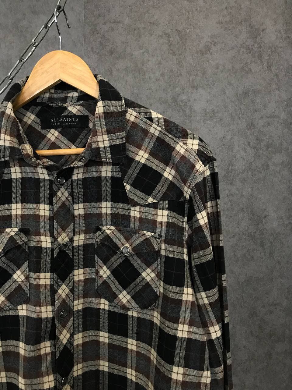Designer Allsaints designer flannel shirt Size US L / EU 52-54 / 3 - 2 Thumbnail