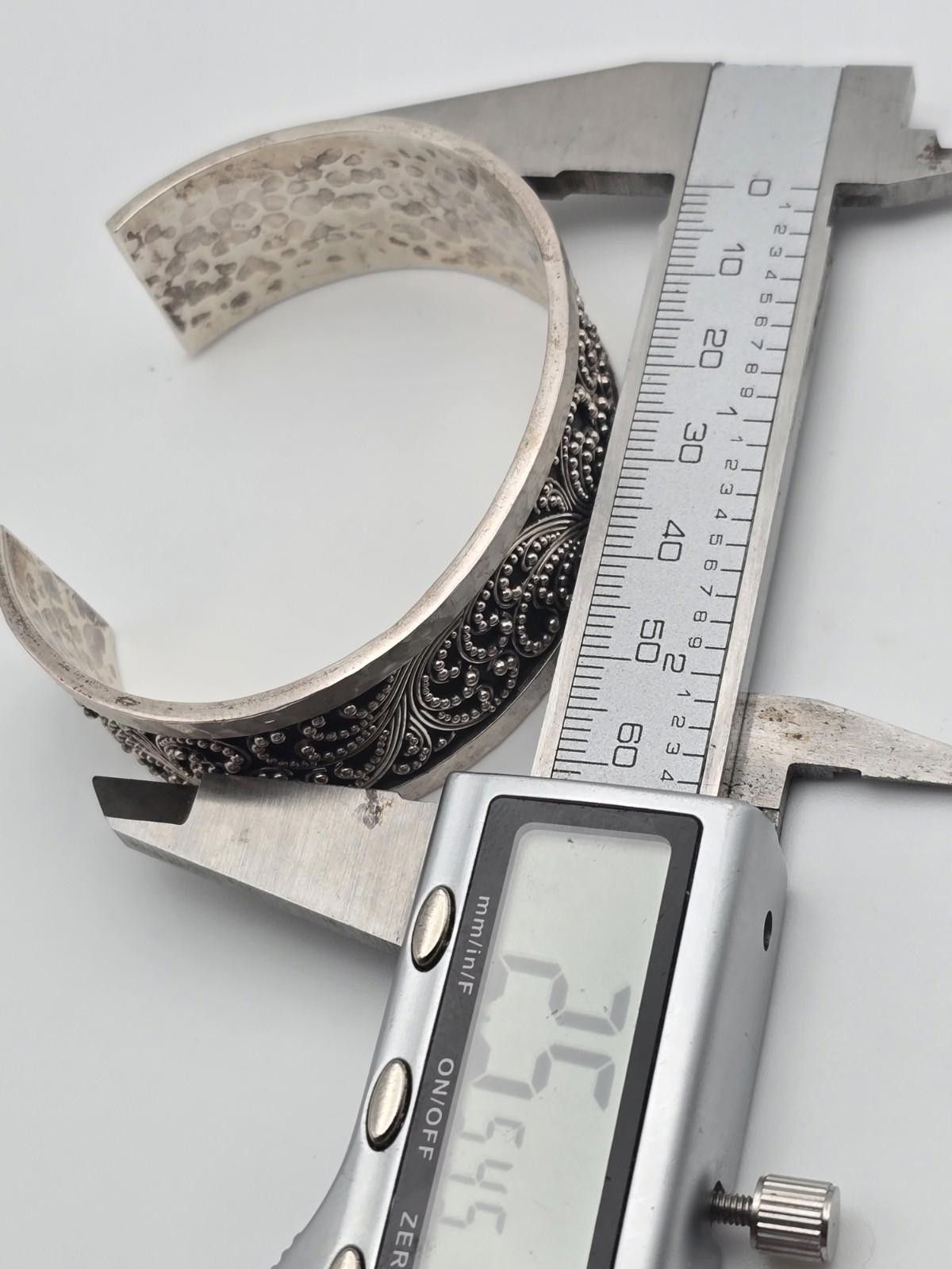 Other Lois Hill Sterling 925 Oxidized Filigree Cuff Bracelet Size ONE SIZE - 2 Thumbnail