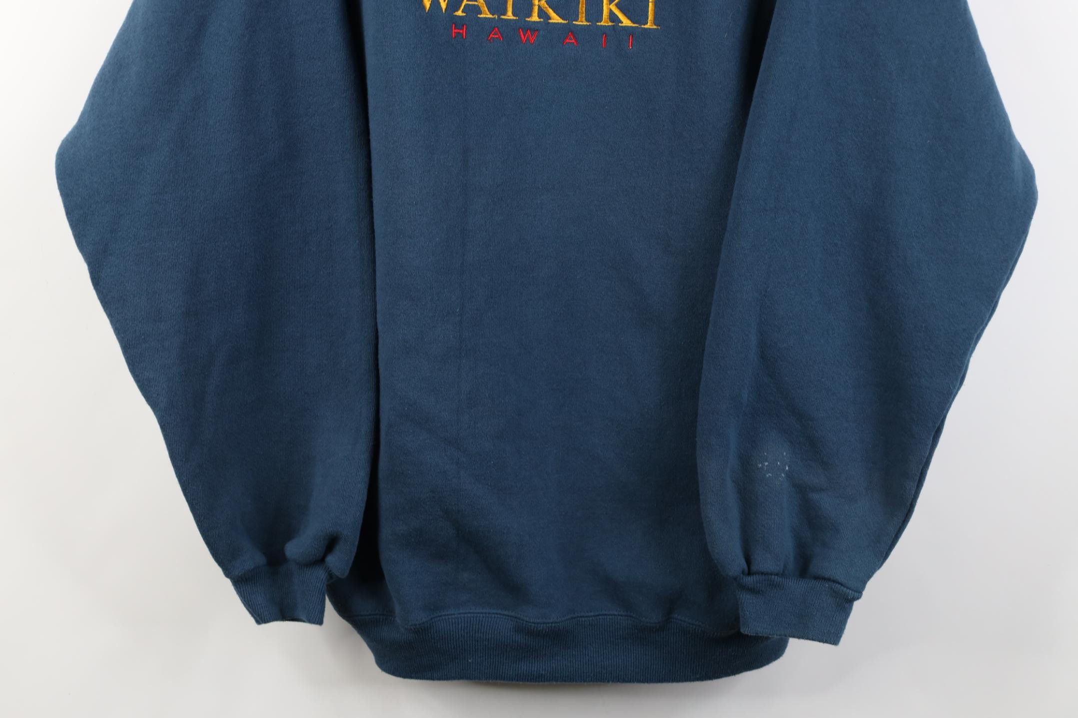 Vintage Vintage 90s Streetwear Hawaii Beach Crewneck Sweatshirt Blue Size US XL / EU 56 / 4 - 3 Thumbnail