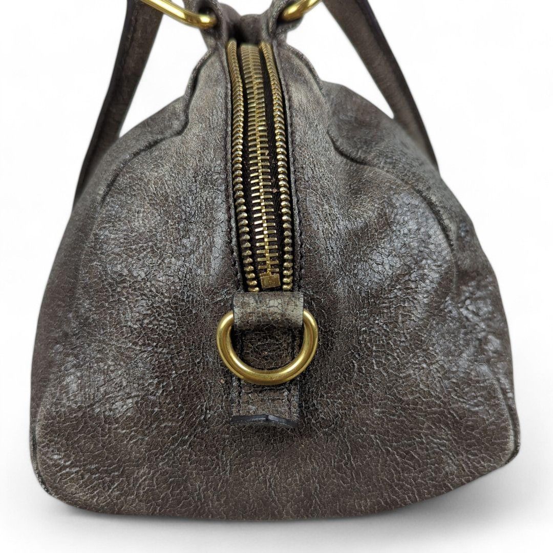 Prada Prada - Mini Padlock Gray Handbag Gold Hardware Size ONE SIZE - 4 Thumbnail