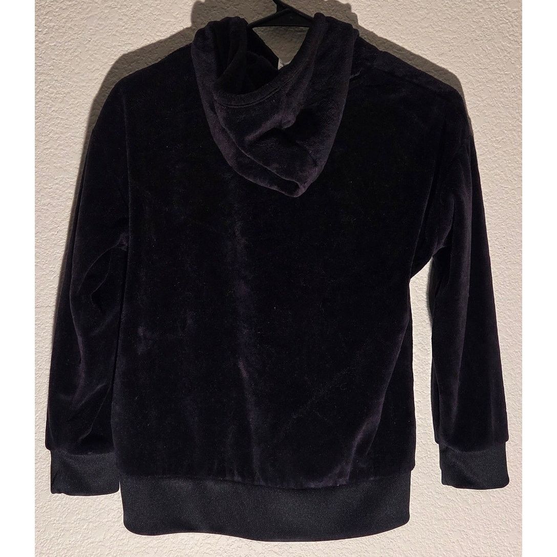 Adidas Adidas Black Velour Pullover Hoodie Kids Size L-14 Size US L / EU 52-54 / 3 - 3 Thumbnail