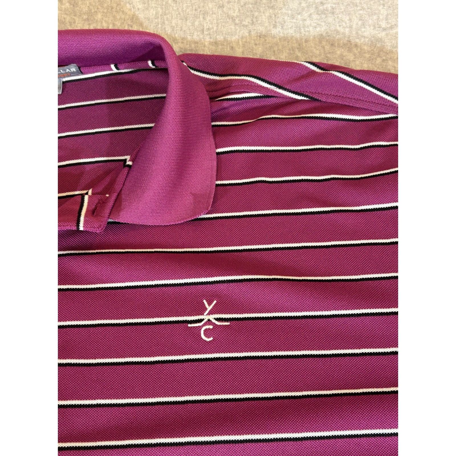 Peter Millar VINTAGE? No — Peter Millar Purple Stripe Polo Shirt Mens L Summer Comfort Golf Stretch Shirt Mens Large Purple Striped Knit Polo Size US L / EU 52-54 / 3 - 2 Thumbnail