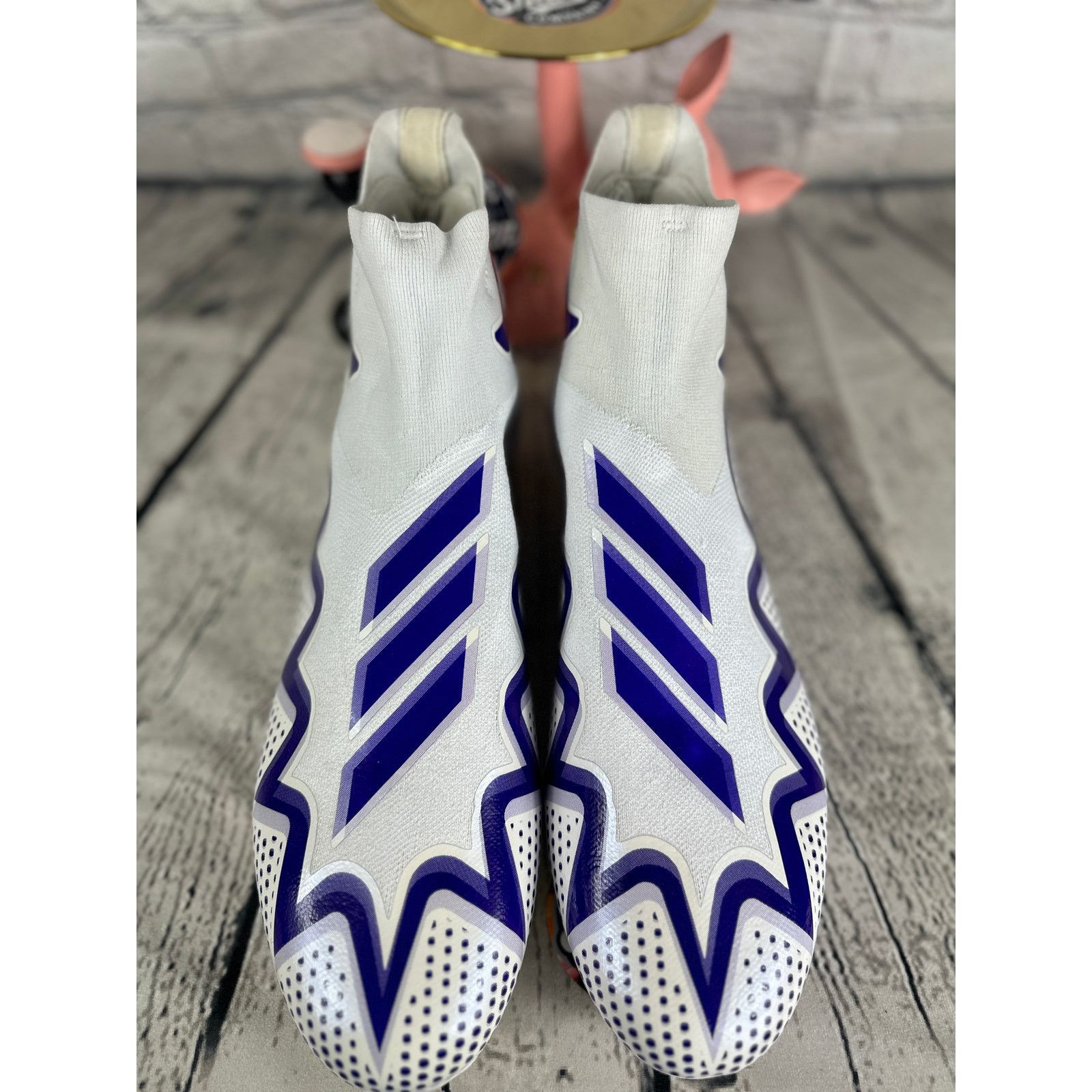 Adidas Adidas Freak Ultra 22 Mens Size 14 White Purple Primeknit Size US 14 / EU 47 - 3 Thumbnail