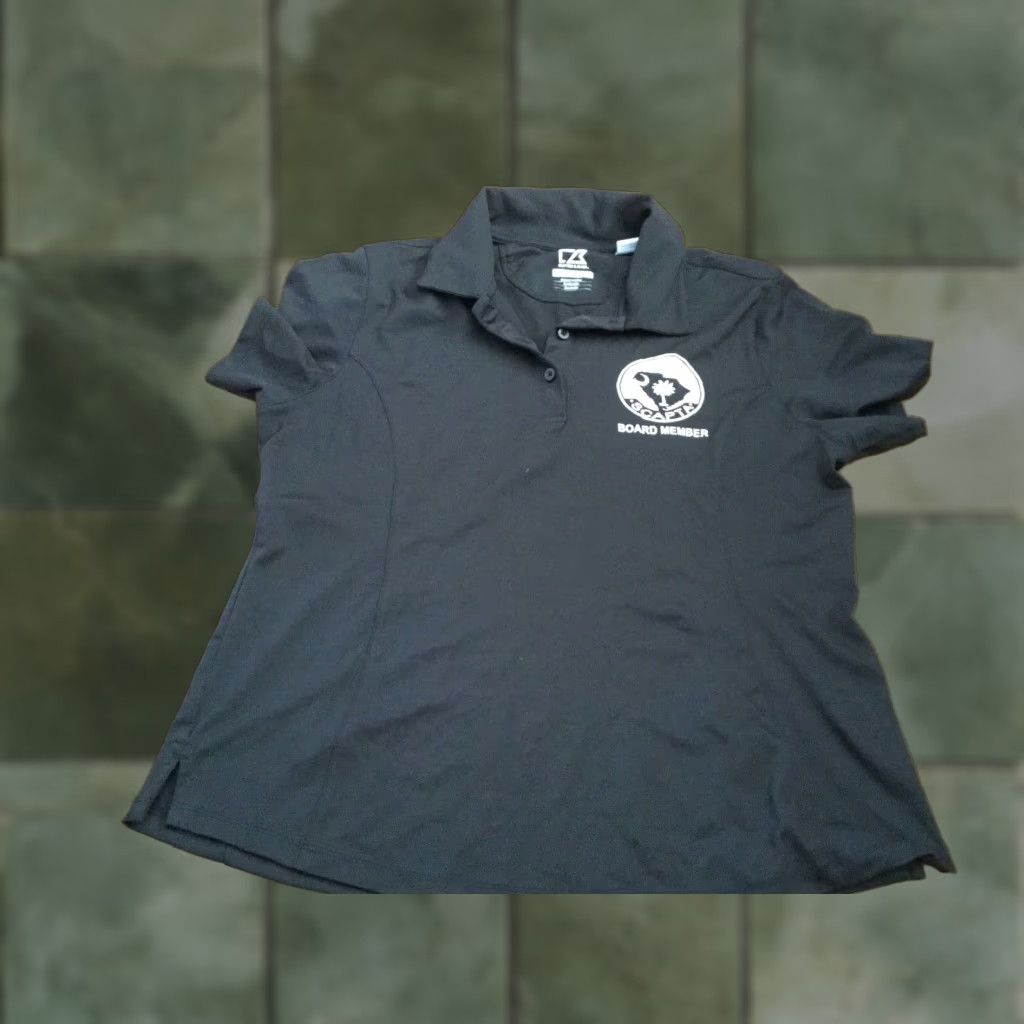 Cutter & Buck CUTTER & BUCK GOLF CB Drytec Black Woven Polo Shirt / Top Womens M/M Personalized Size M / US 6-8 / IT 42-44 - 1 Thumbnail