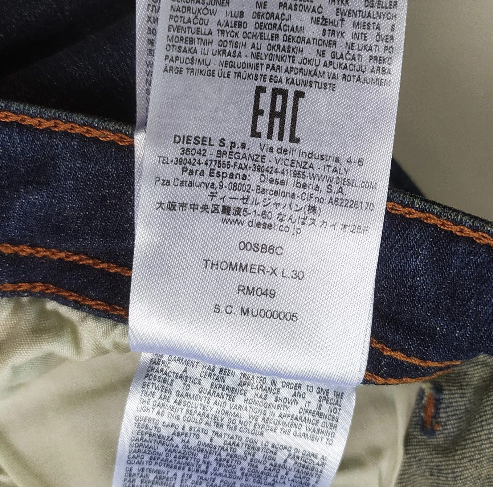 Diesel Diesel THOMMER-X-RM049 Men's Jean T 9966 Size US 28 / EU 44 - 6 Thumbnail