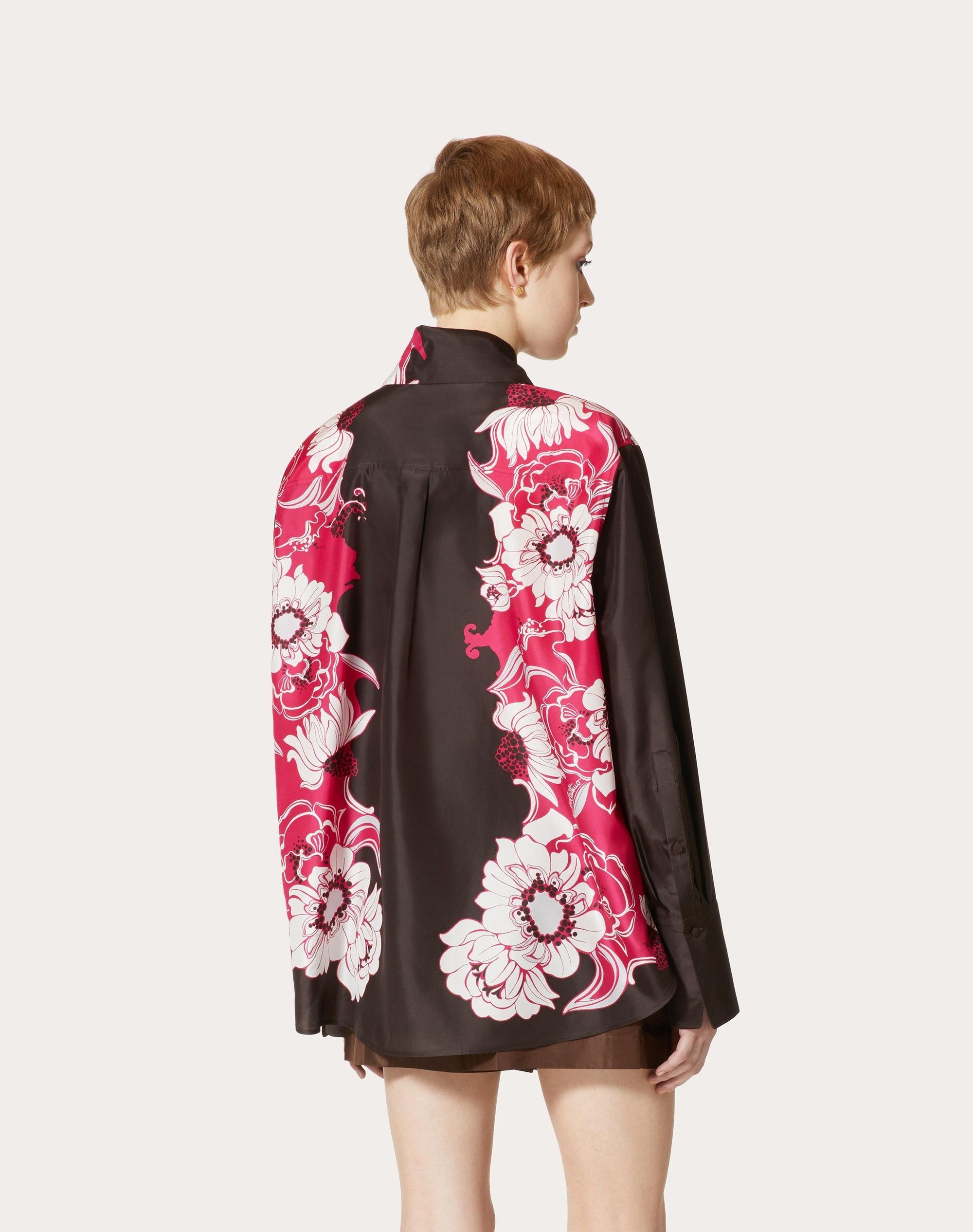 Valentino o1y0326 Floral-Print Shirt in Multicolor Size XS / US 0-2 / IT 36-38 - 3 Thumbnail