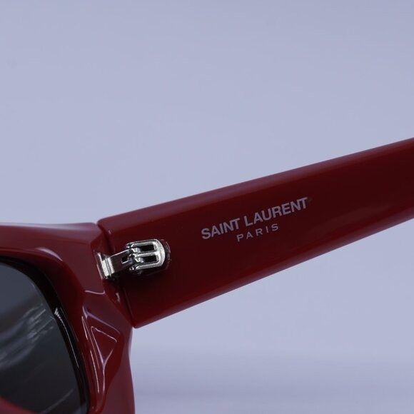 Saint Laurent Paris Saint Laurent SL702 004 Sunglasses Red Cat Eye Frame Size ONE SIZE - 9 Thumbnail