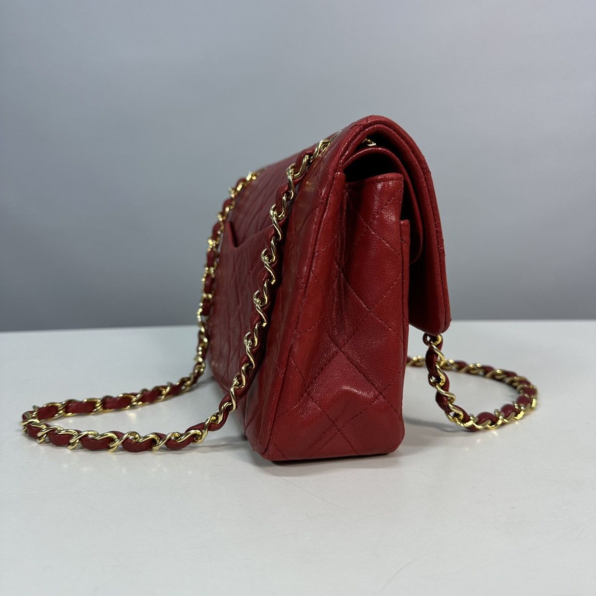 Chanel CHANEL Quilted flap Chain Shoulder Bag Leather Red Vintage Size ONE SIZE - 7 Thumbnail