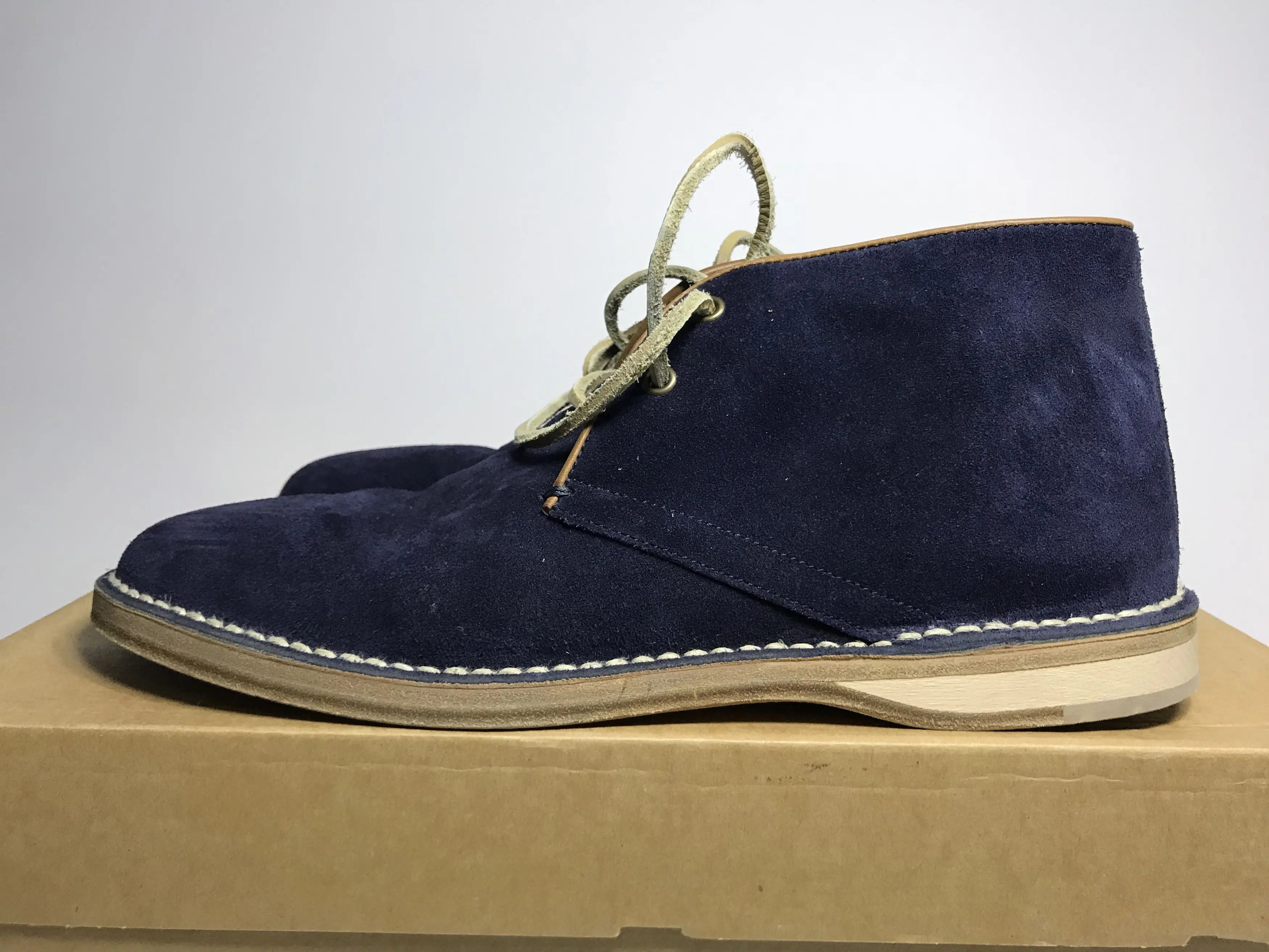 Acne Studios Blue Suede Boot with Wooden Sole Size US 10 / EU 43 - 1 Thumbnail