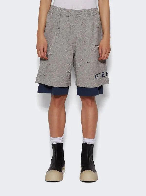 Givenchy o1mle0226 Distressed Board Shorts in Gray Size US 32 / EU 48 - 2 Thumbnail