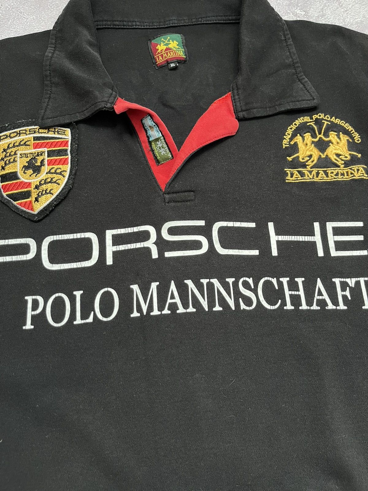 Porsche Design Vintage La Martina Porsche Polo Team Polo T Shirt Size US XL / EU 56 / 4 - 7 Thumbnail