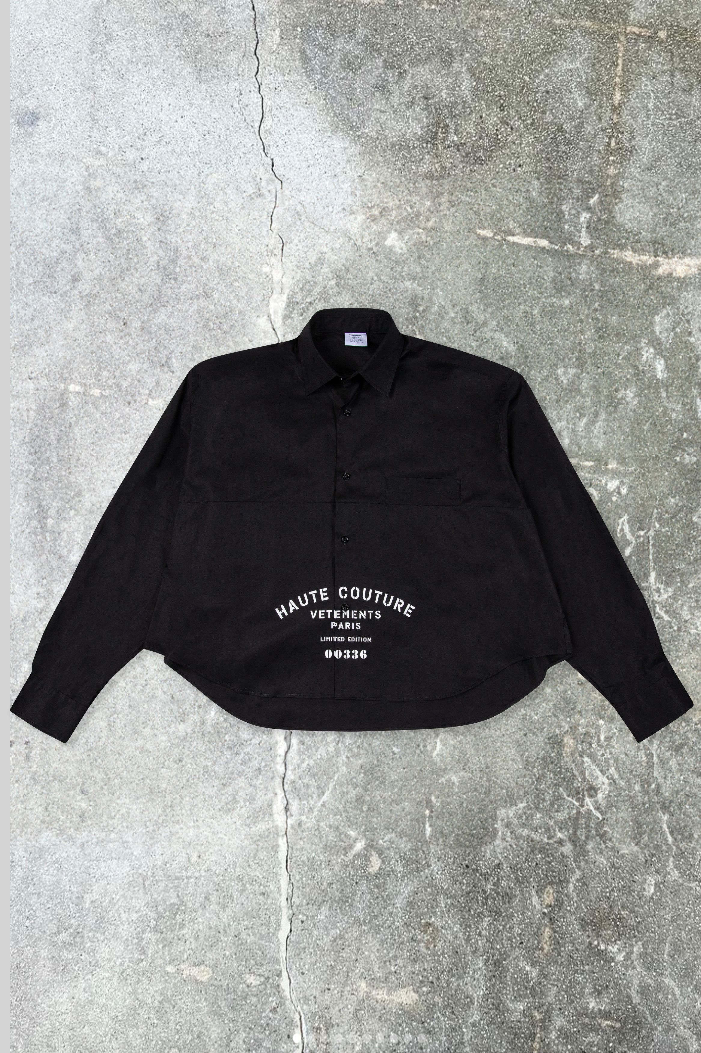 Vetements BLACK HAUTE COUTURE CROPPED SHIRT Size US XL / EU 56 / 4 - 1 Thumbnail