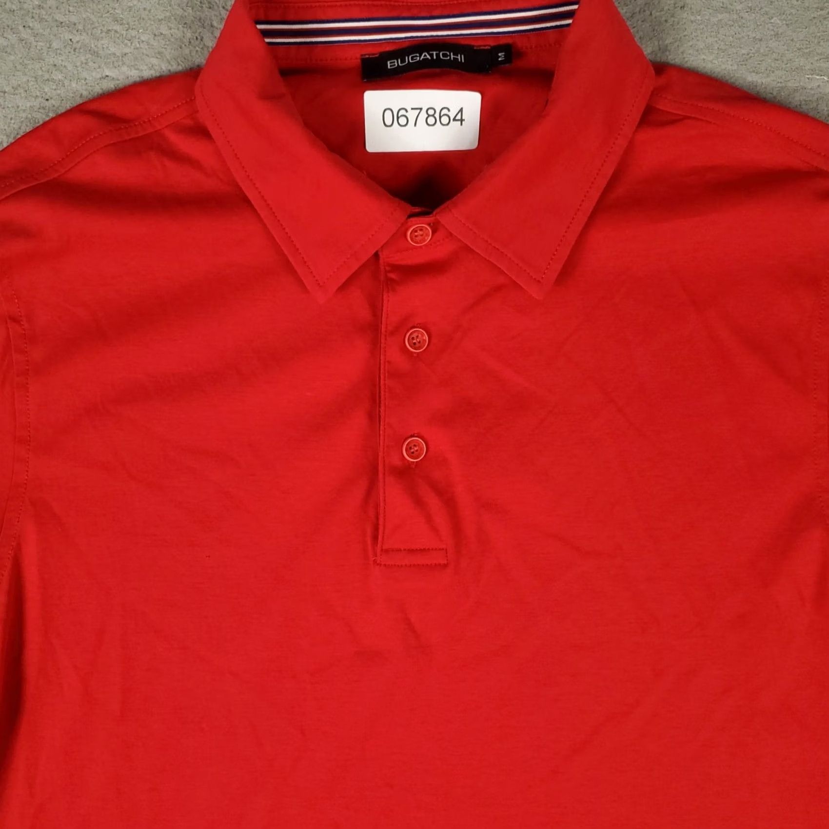 BUGATCHI BUGATCHI Polo Shirt Mens Regular Red Short Sleeve Shirt Basecolor Red Polo Shirt Mens Casual Modern Preppy Sports Colorful 90s? Size US M / EU 48-50 / 2 - 2 Thumbnail