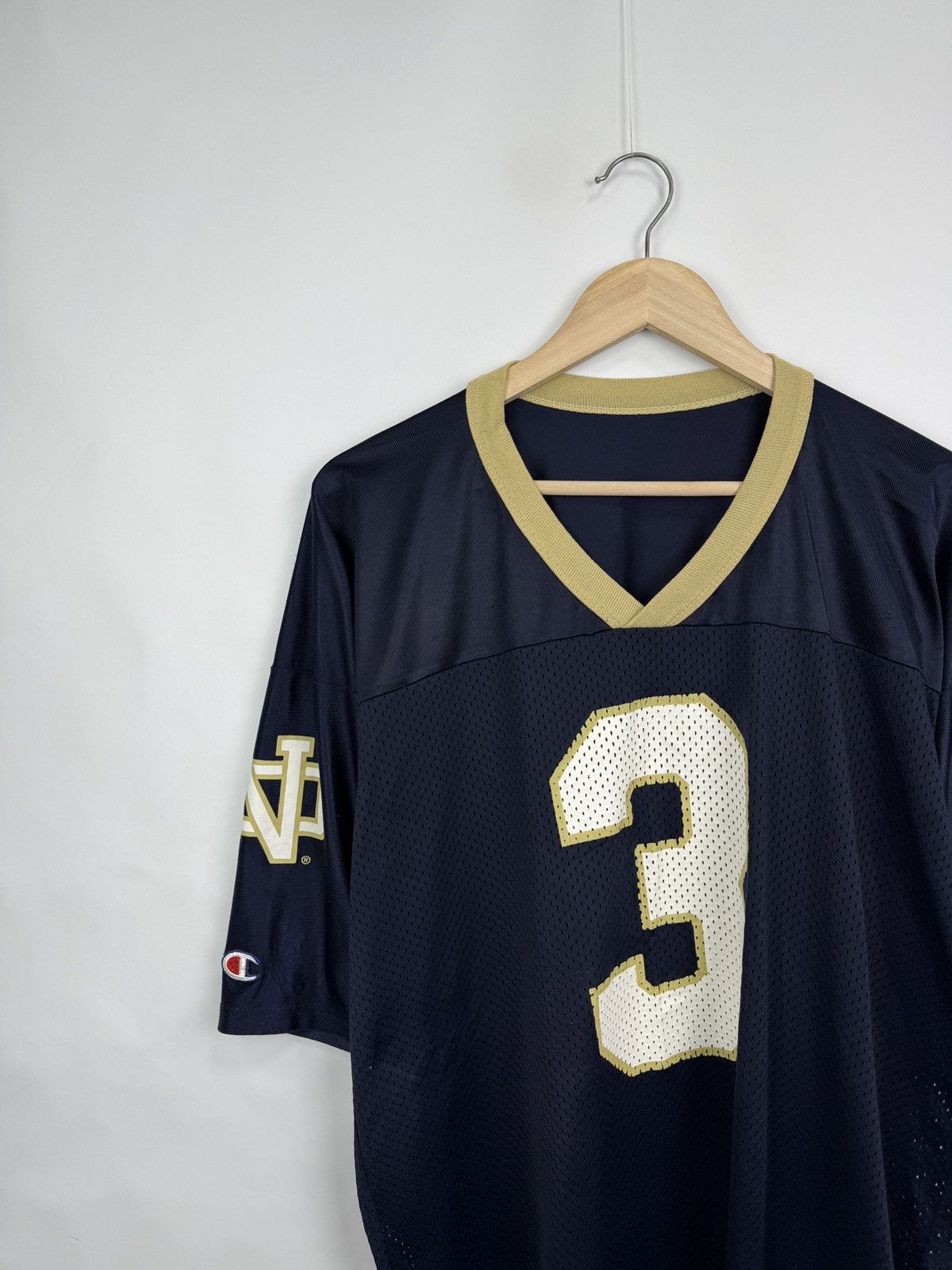 Champion 🇺🇸 Vintage 90s Champion Notre Dame Fighting Irish Jersey USA Size US L / EU 52-54 / 3 - 3 Thumbnail