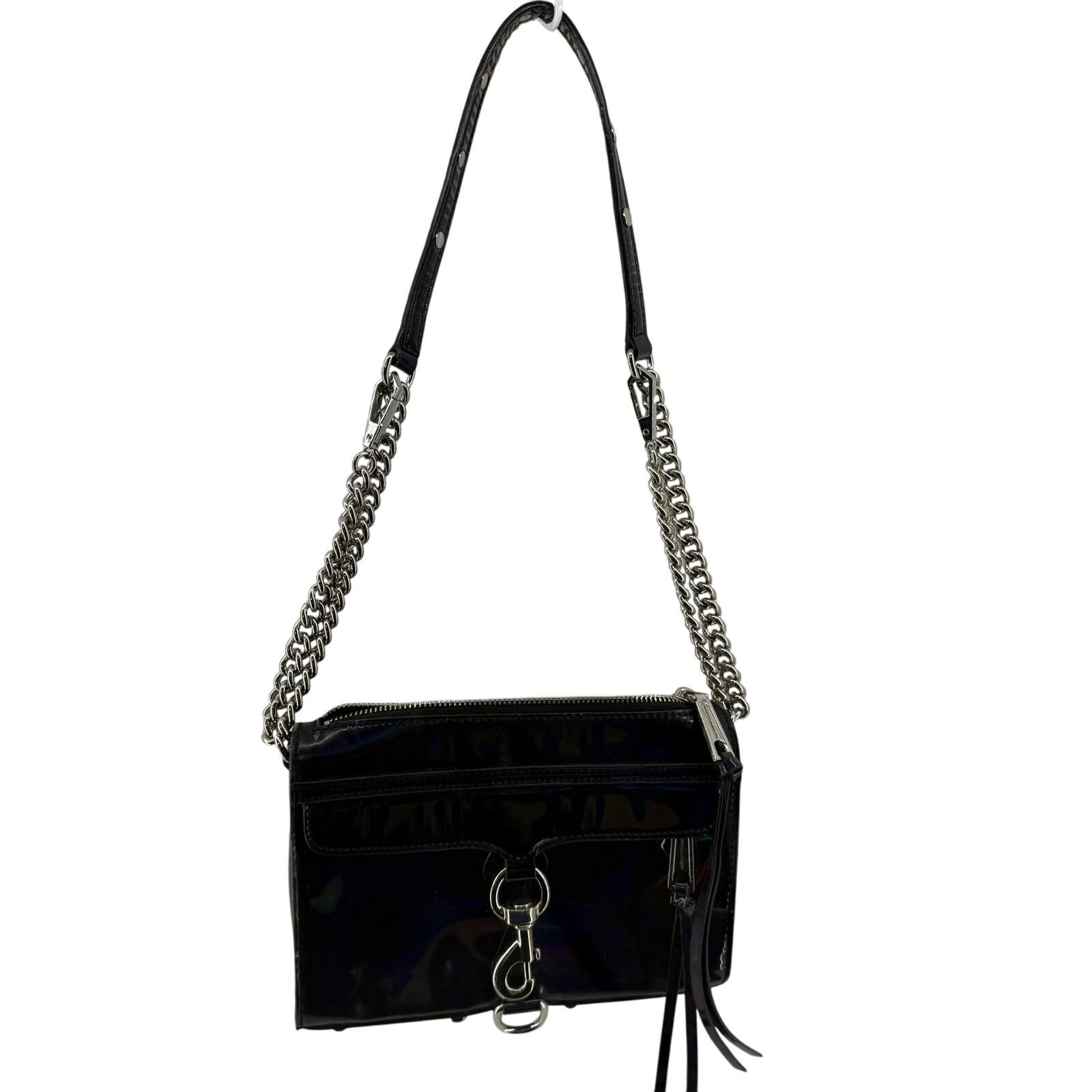 Rebecca Minkoff Rebecca Minkoff Hologram Mini Mac Patent Leather Silver Size ONE SIZE - 1 Thumbnail