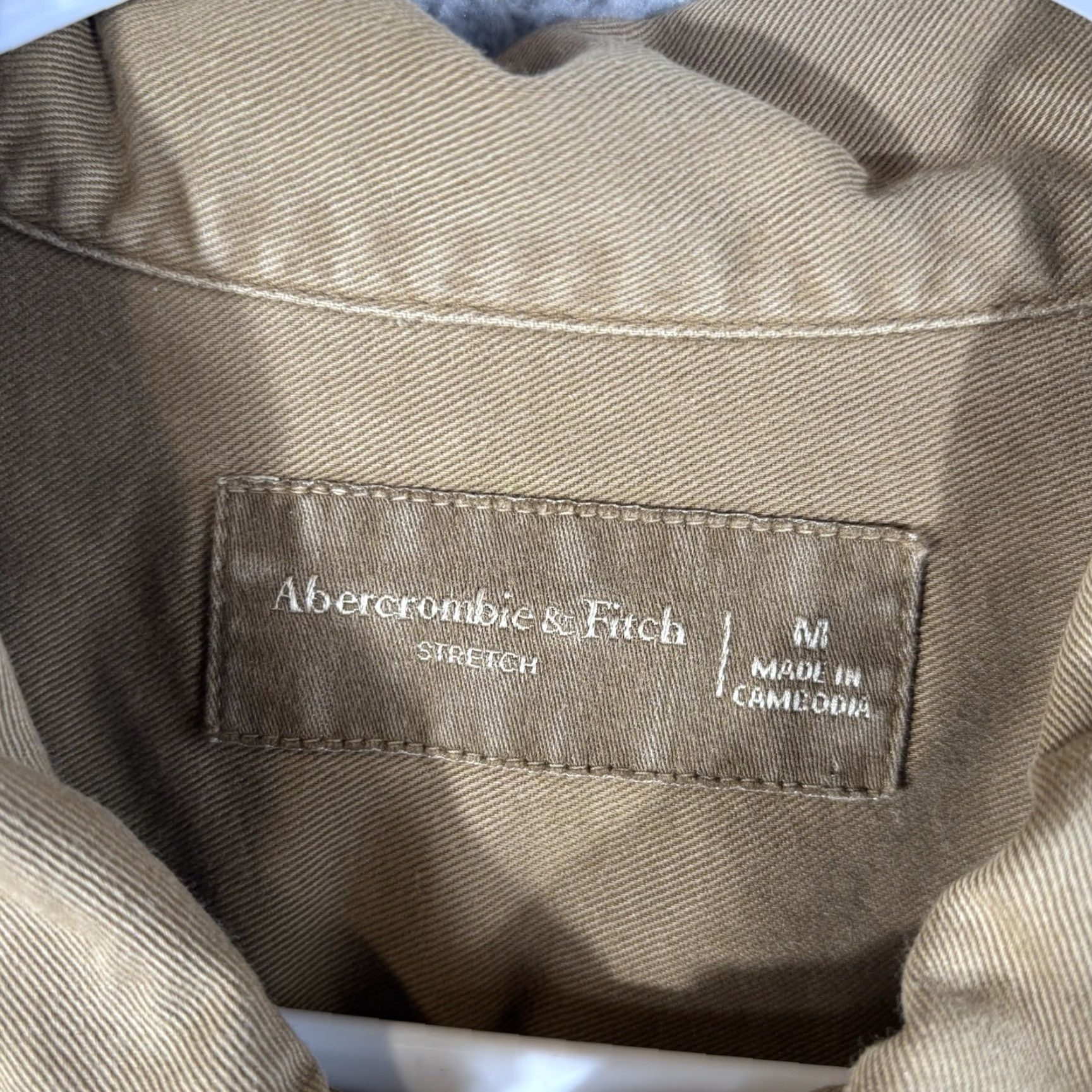 Abercrombie & Fitch Abercrombie & Fitch Work Shirt Mens M Brown Stretch Heavy Canvas Twill Shacket Jacket Size US M / EU 48-50 / 2 - 3 Thumbnail