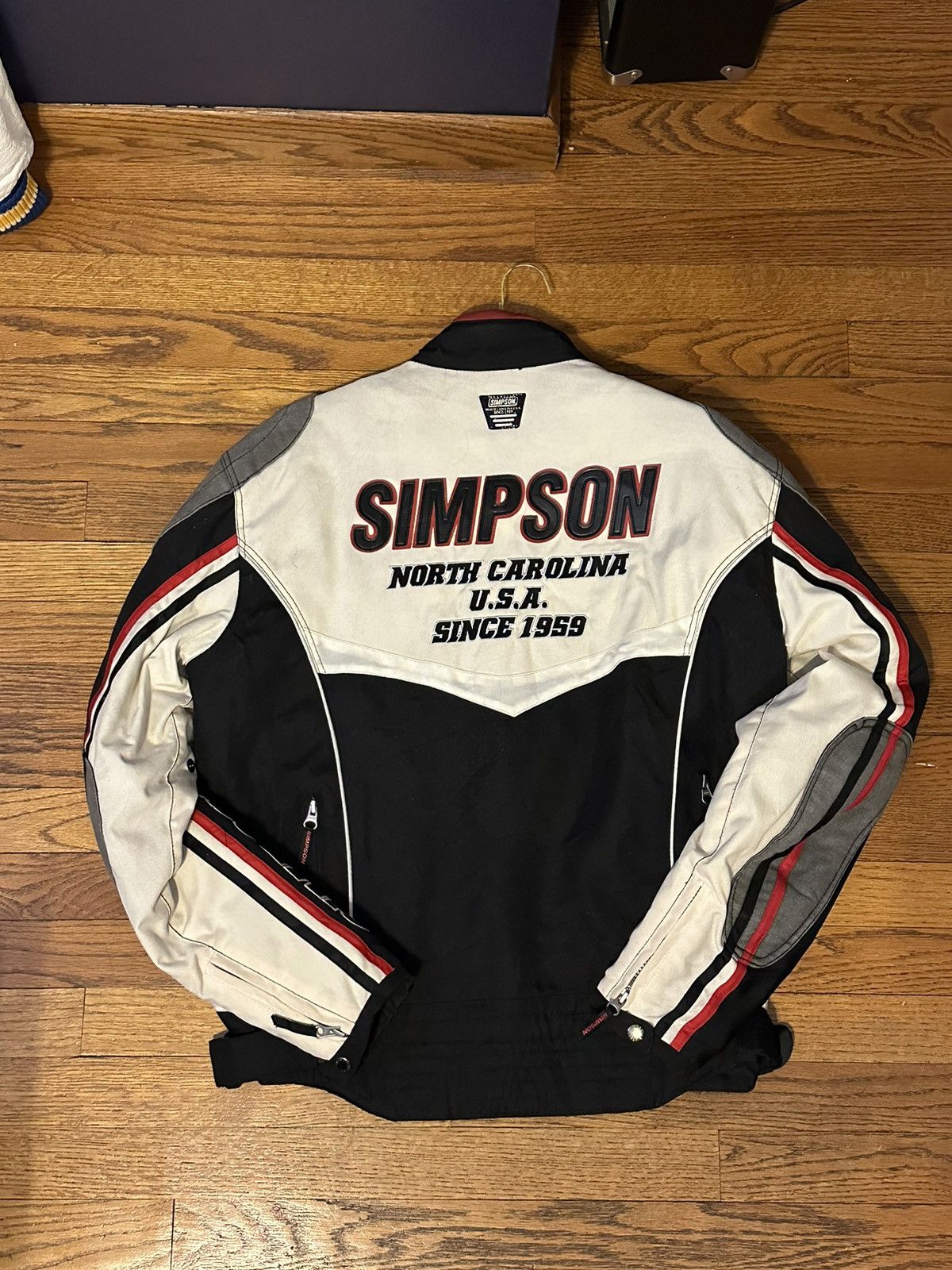 Vintage Vintage Simpson Motorcycle Racing Jacket Size US L / EU 52-54 / 3 - 2 Thumbnail
