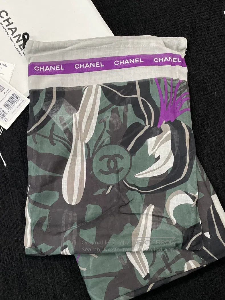 Chanel Chanel 23A printed beach towel scarf Size ONE SIZE - 2 Thumbnail